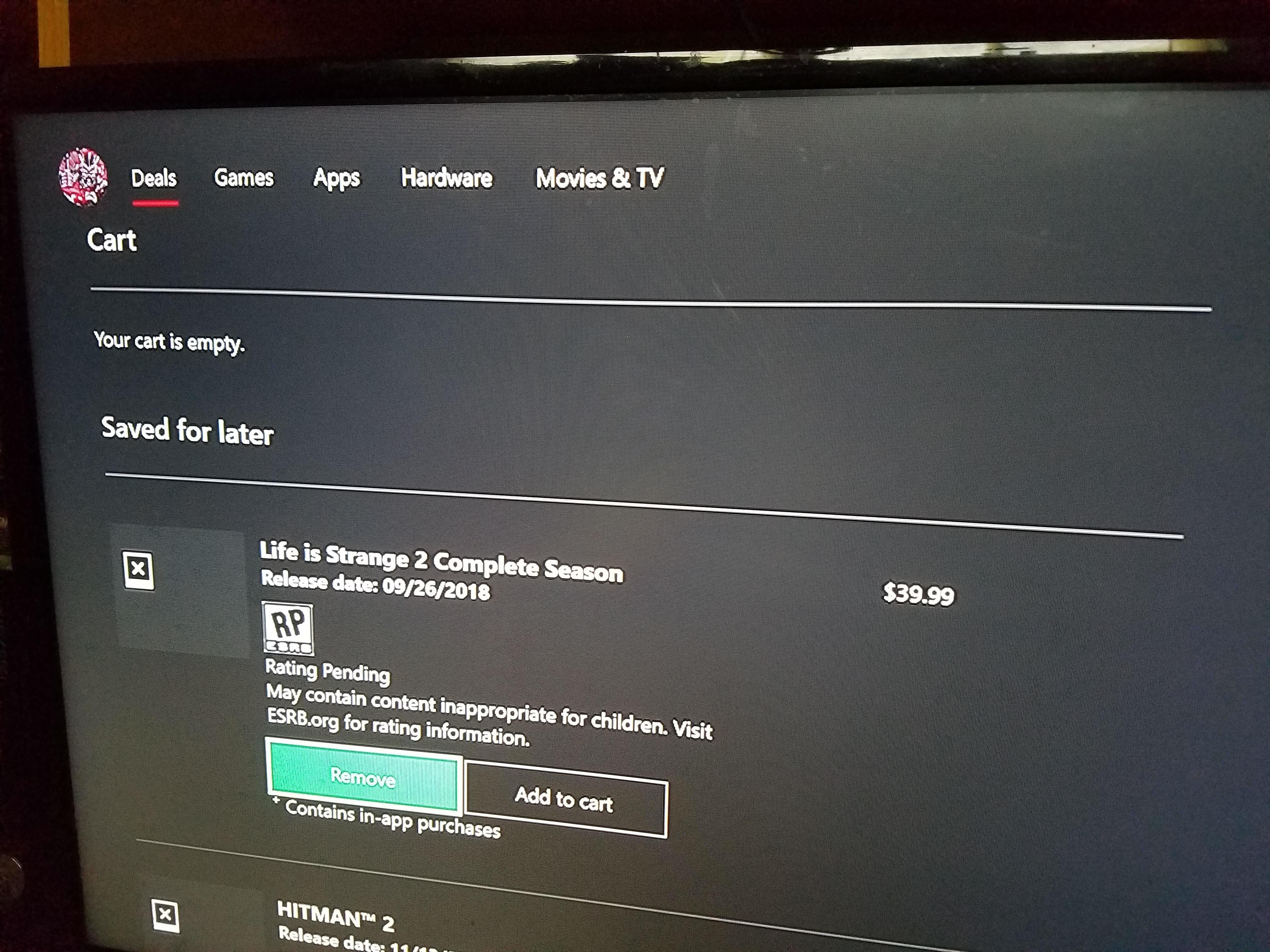 The new Shopping Cart feature on Xbox Store also has a wish list. r/xboxone