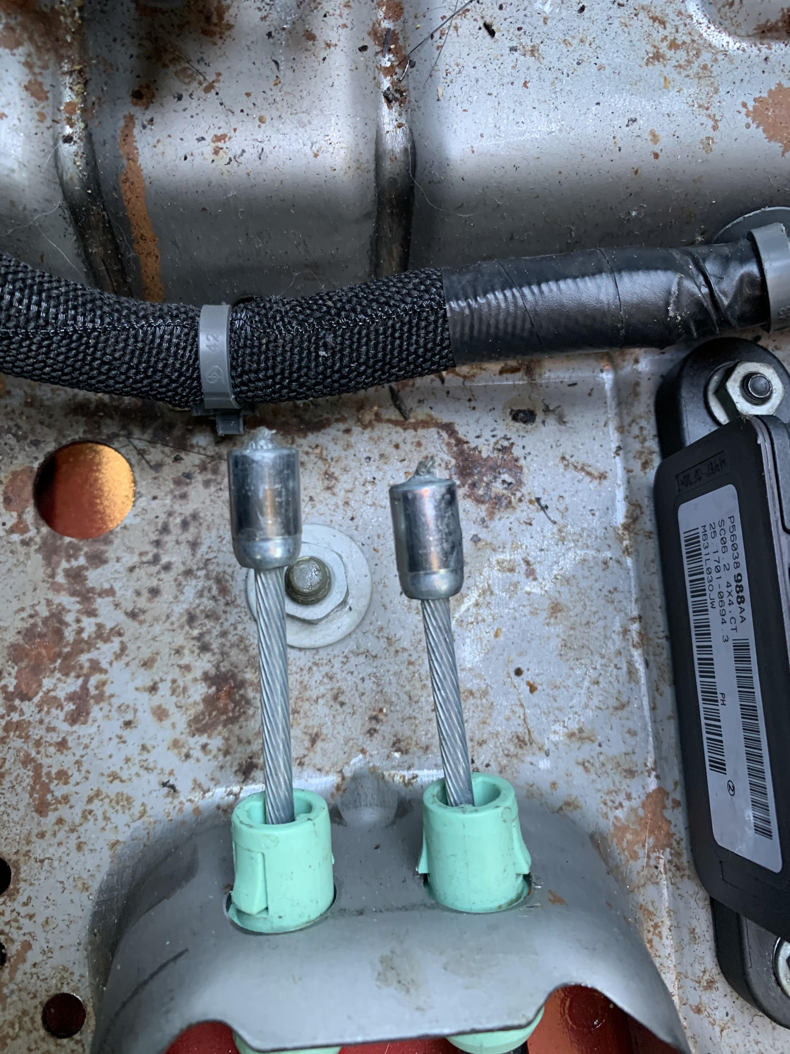 Had to replace EBrake assembly. Noticed one of the cables is longer