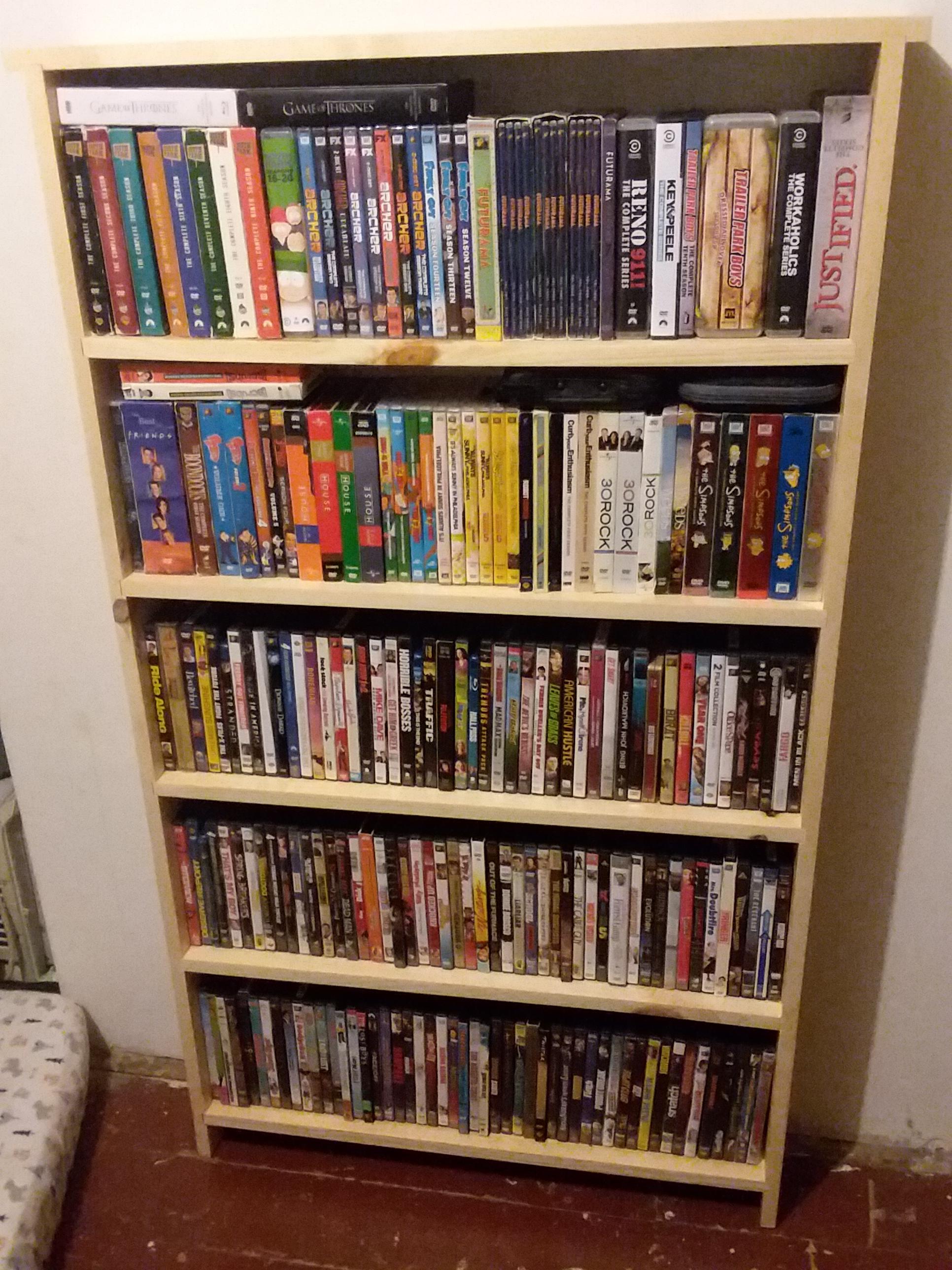 Make Your Own Dvd Shelf Made a simple DVD shelf woodworking