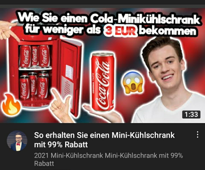 Is this a scam? He claims you can buy a mini fridge for under 3€ I