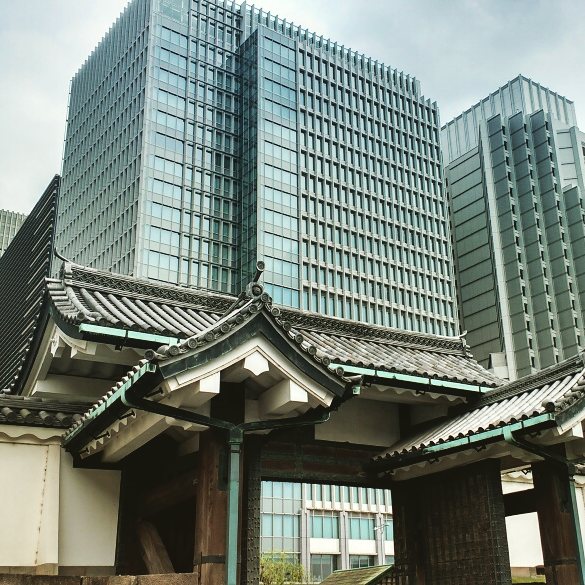 Old vs New, Emperor's Garden Entrance r/japanpics