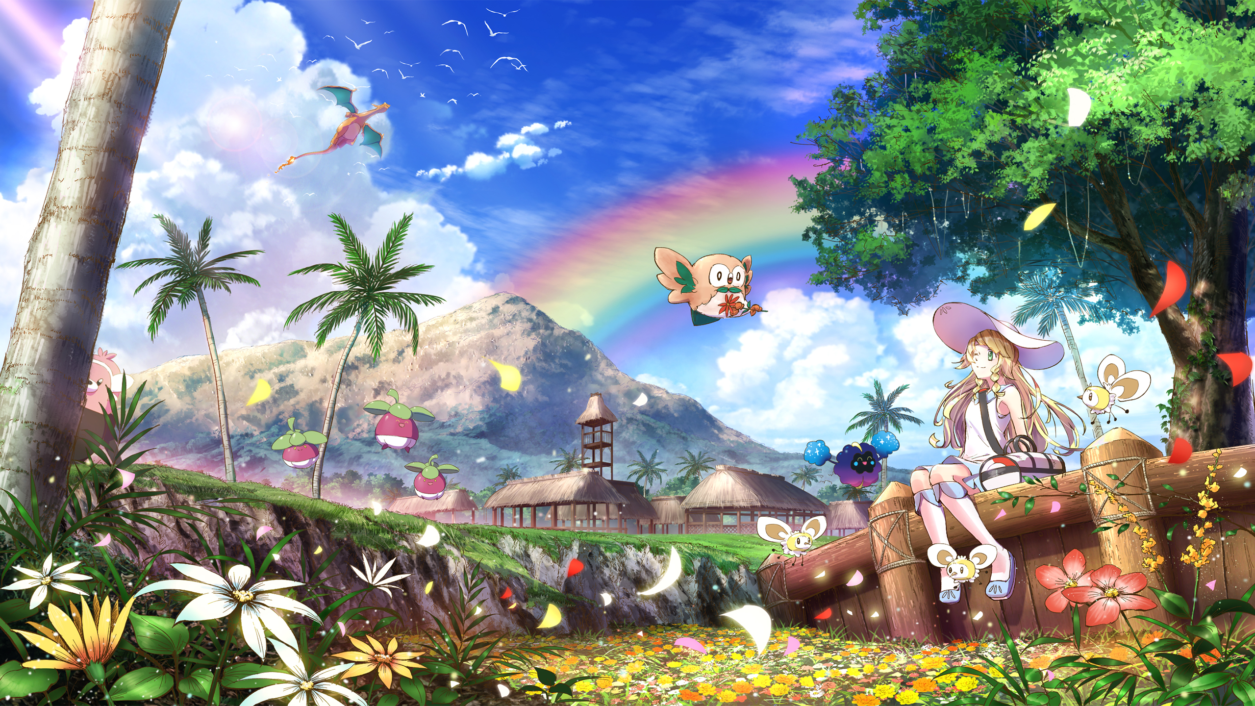 Lillie Relaxing (Pokemon Sun & Moon) [2560 x 1440] r/Animewallpaper