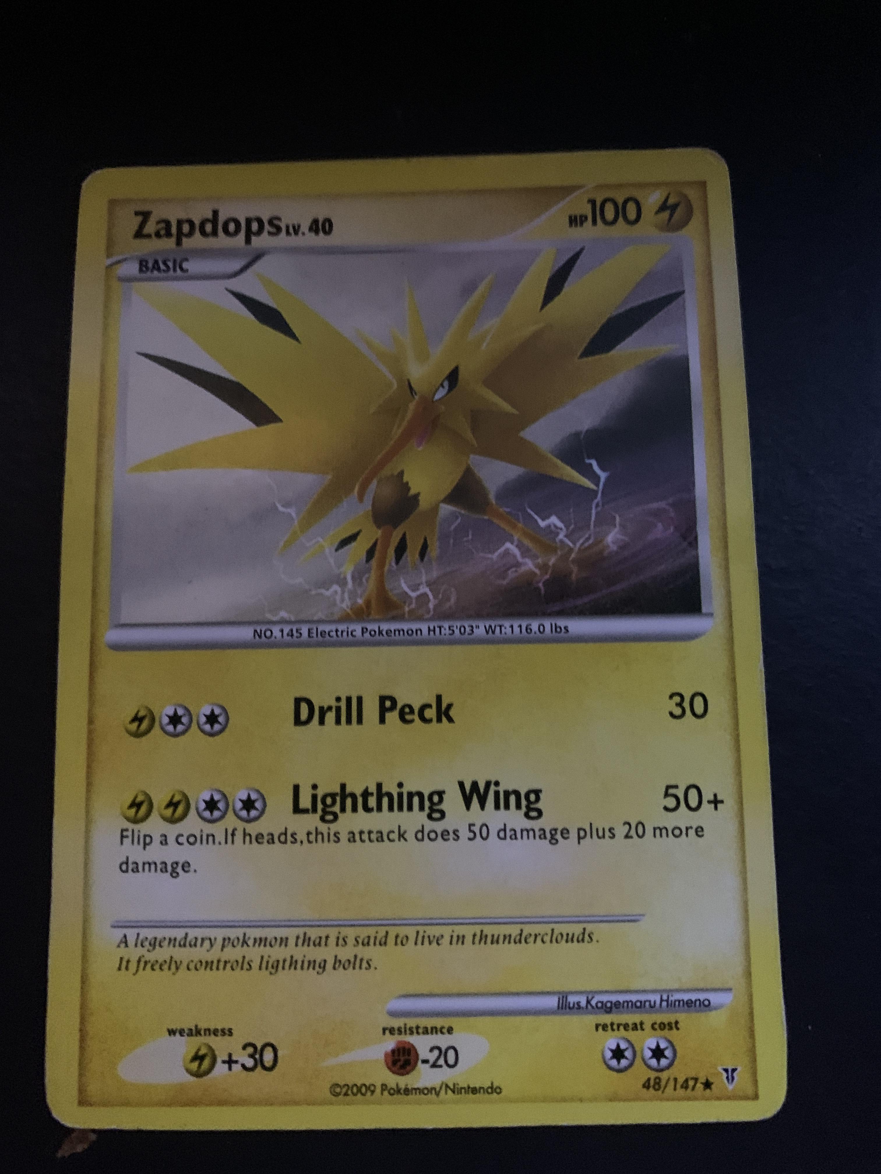 Found this misprinted Zapdos card in my collection, can anyone tell me