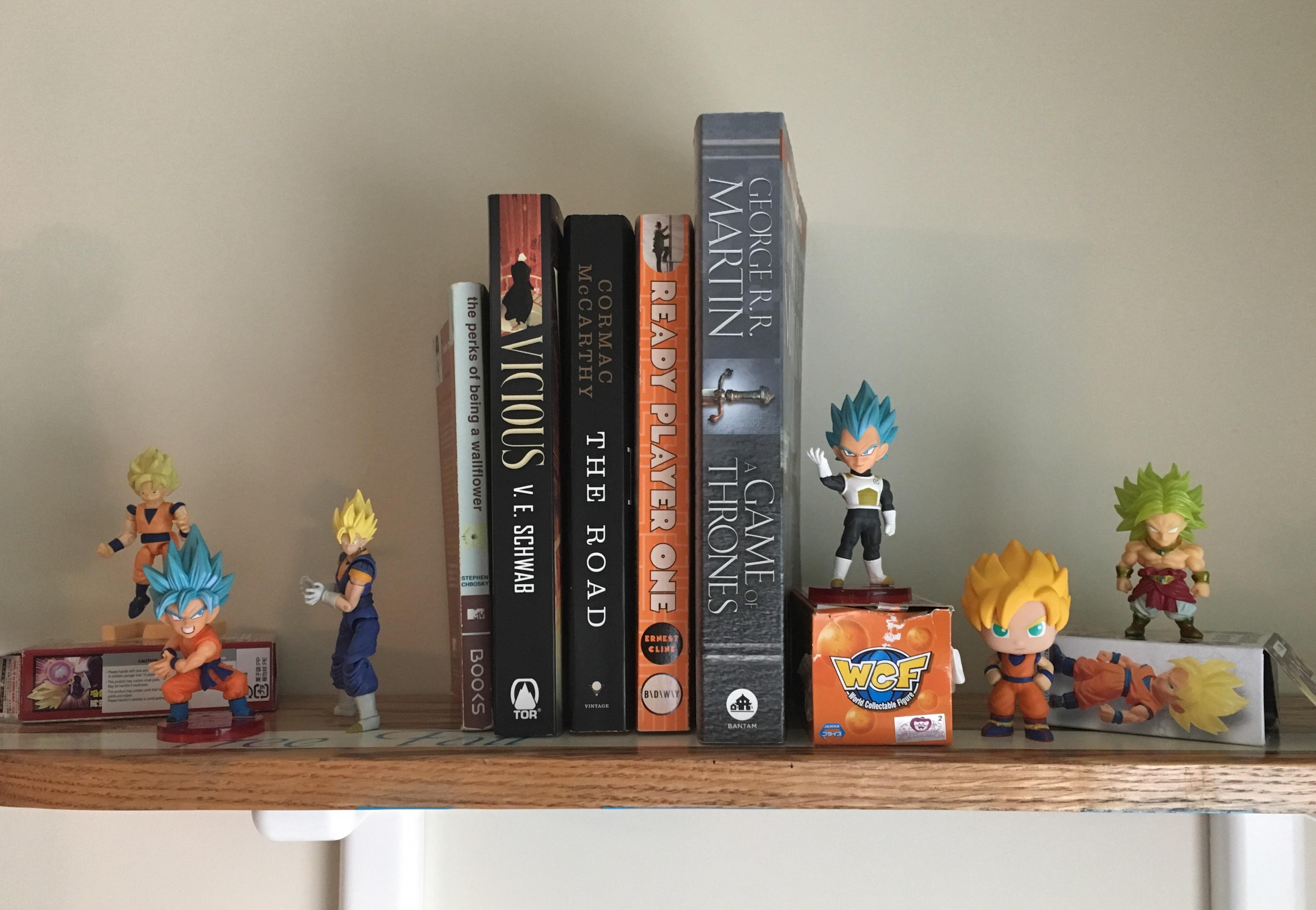 Barnes & Noble had dbz figures on sale so I added SSB Goku and Vegeta