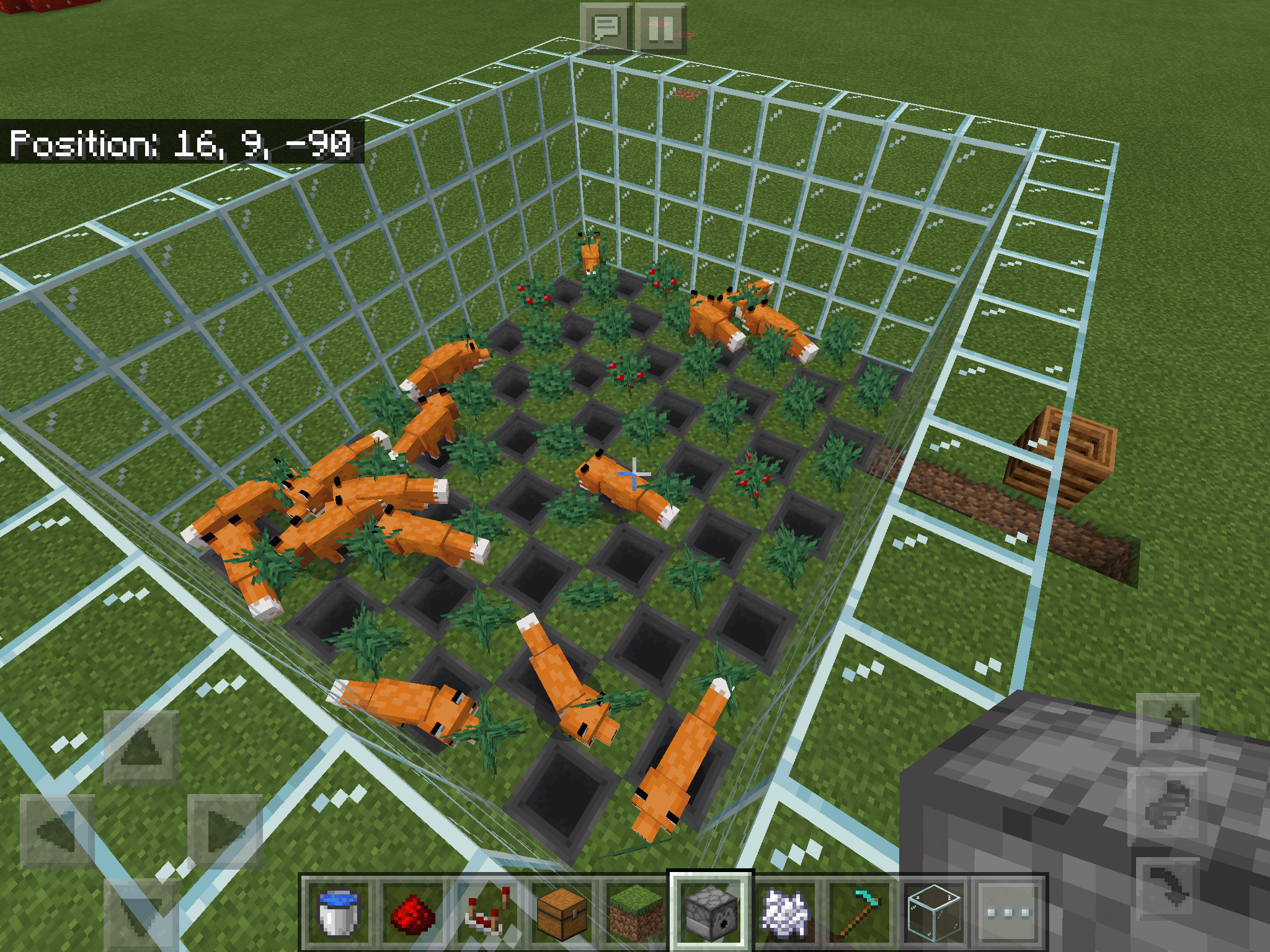 A automated sweet berry farm using the foxes mechanic to harvest