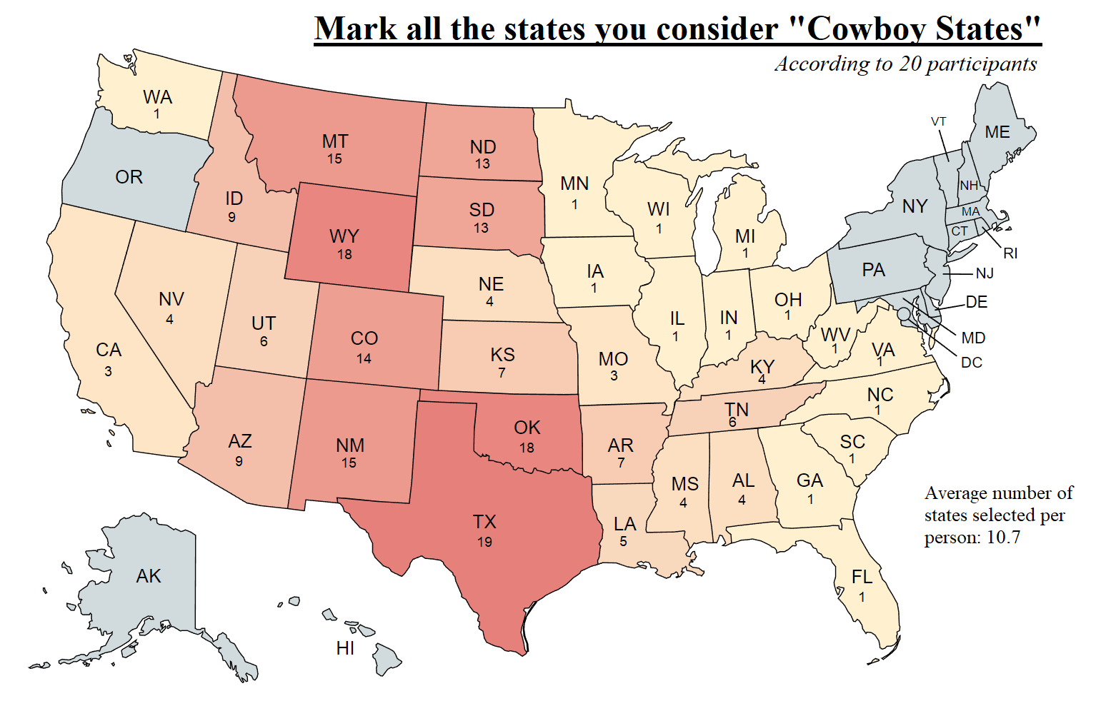 Which States are Cowboy States r/texas