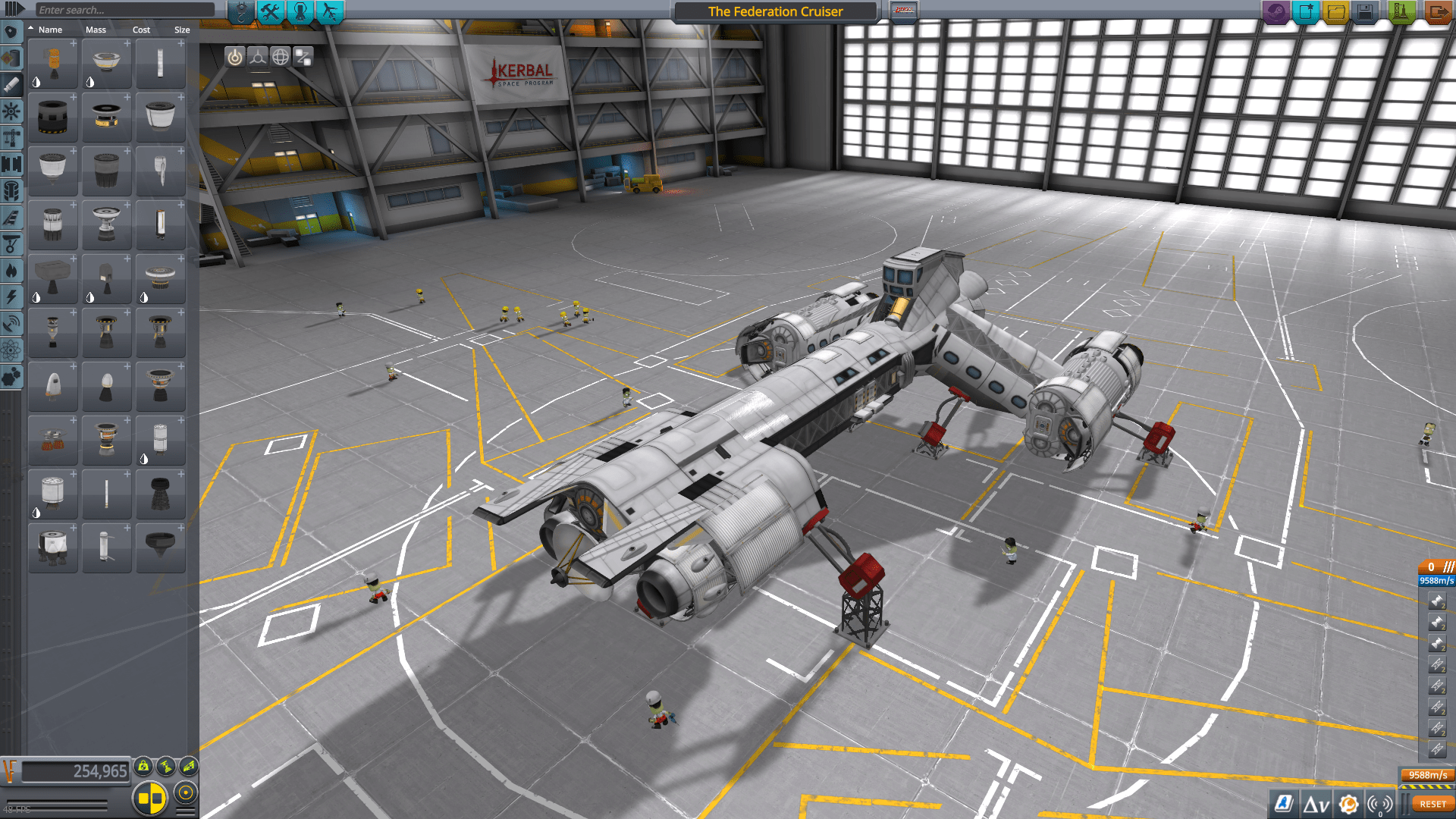 My recreation of the federation cruiser in KSP. I used the background