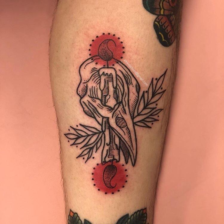 My Fresh Skull & Candles by Alexx Colombo Amity Irons Tattoo in
