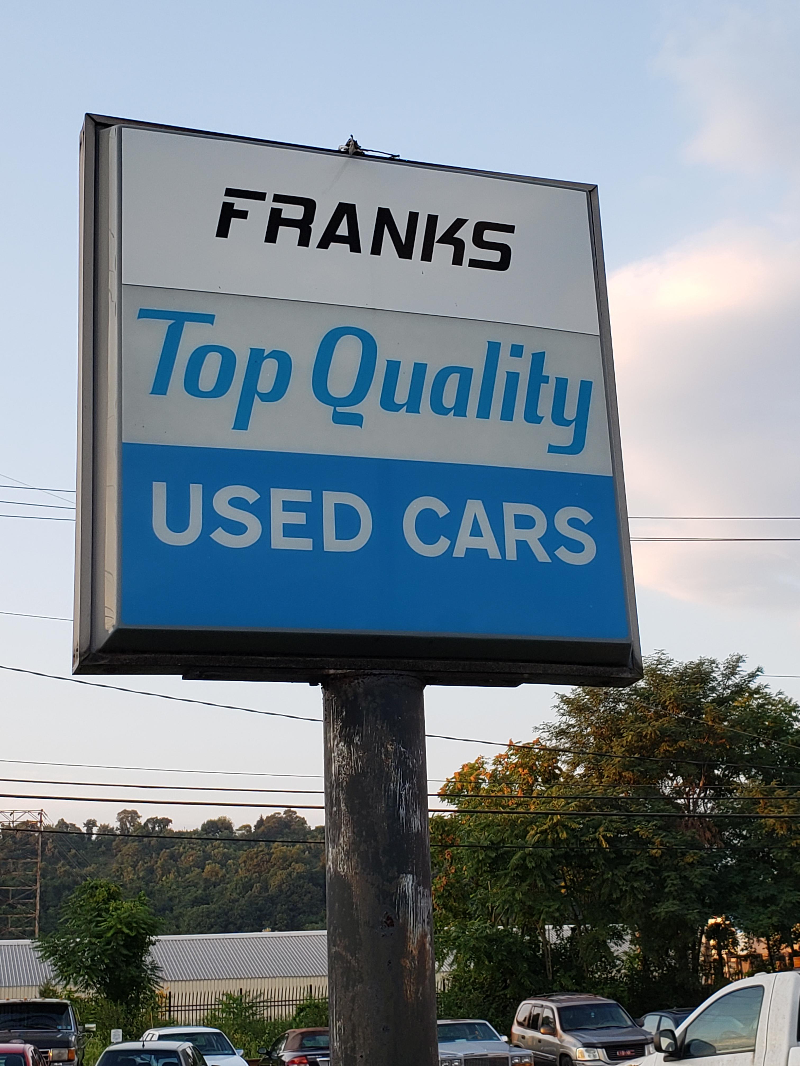 Used car dealer in Monessen, PAsign gives away that it was once a