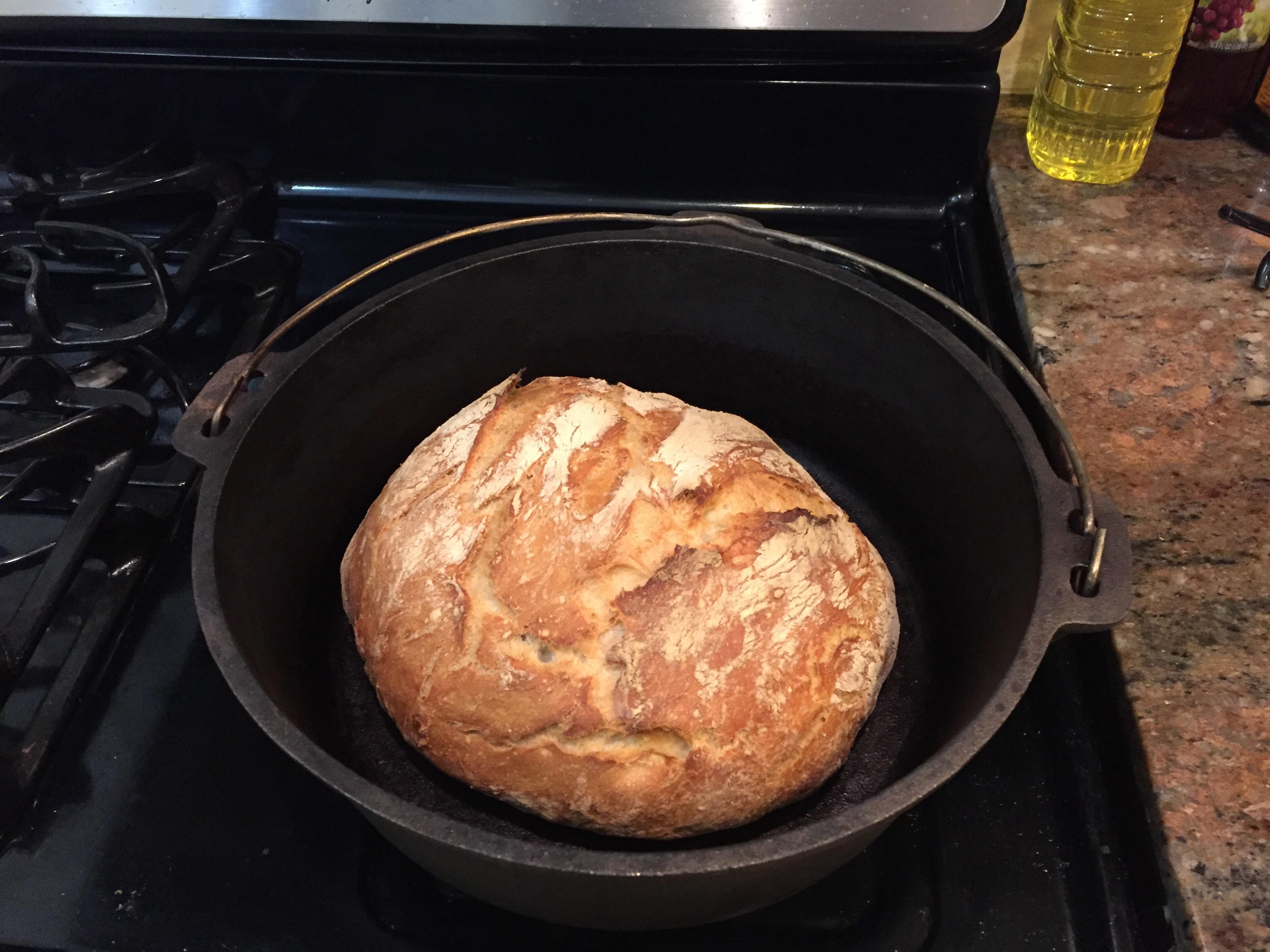 My first loaf in the Dutch oven! r/castiron
