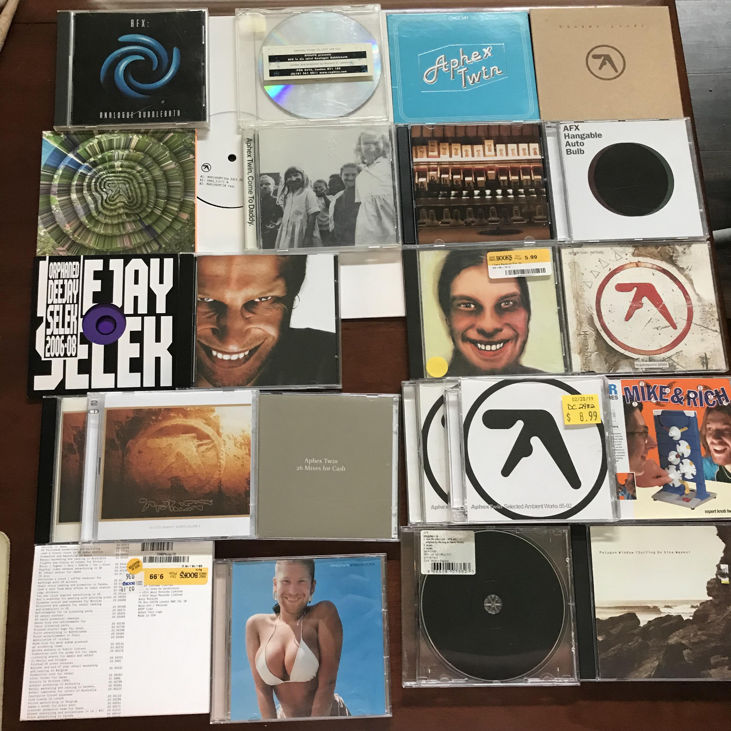 Hopping on the bandwagon with my Aphex Twin collection r/Cd_collectors