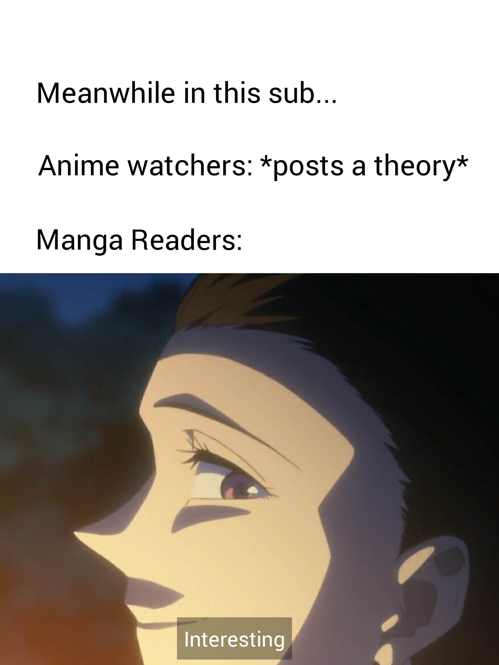 Manga Readers Vs Anime Watchers Meme