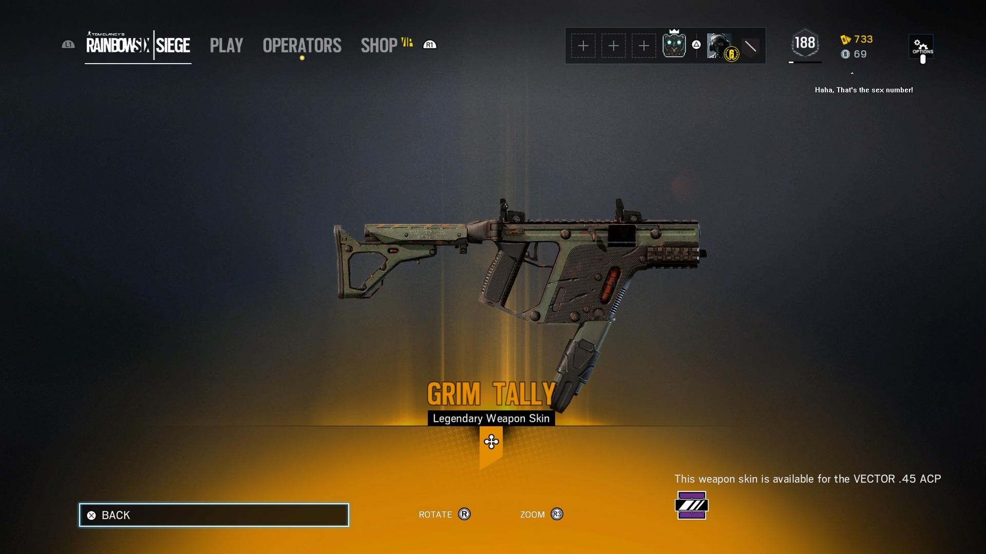 New Legendary Weapon skin? Grim Tally r/Rainbow6