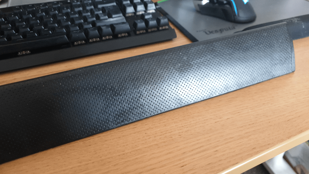 I recently cleaned my wrist rest and thought what I was removing was