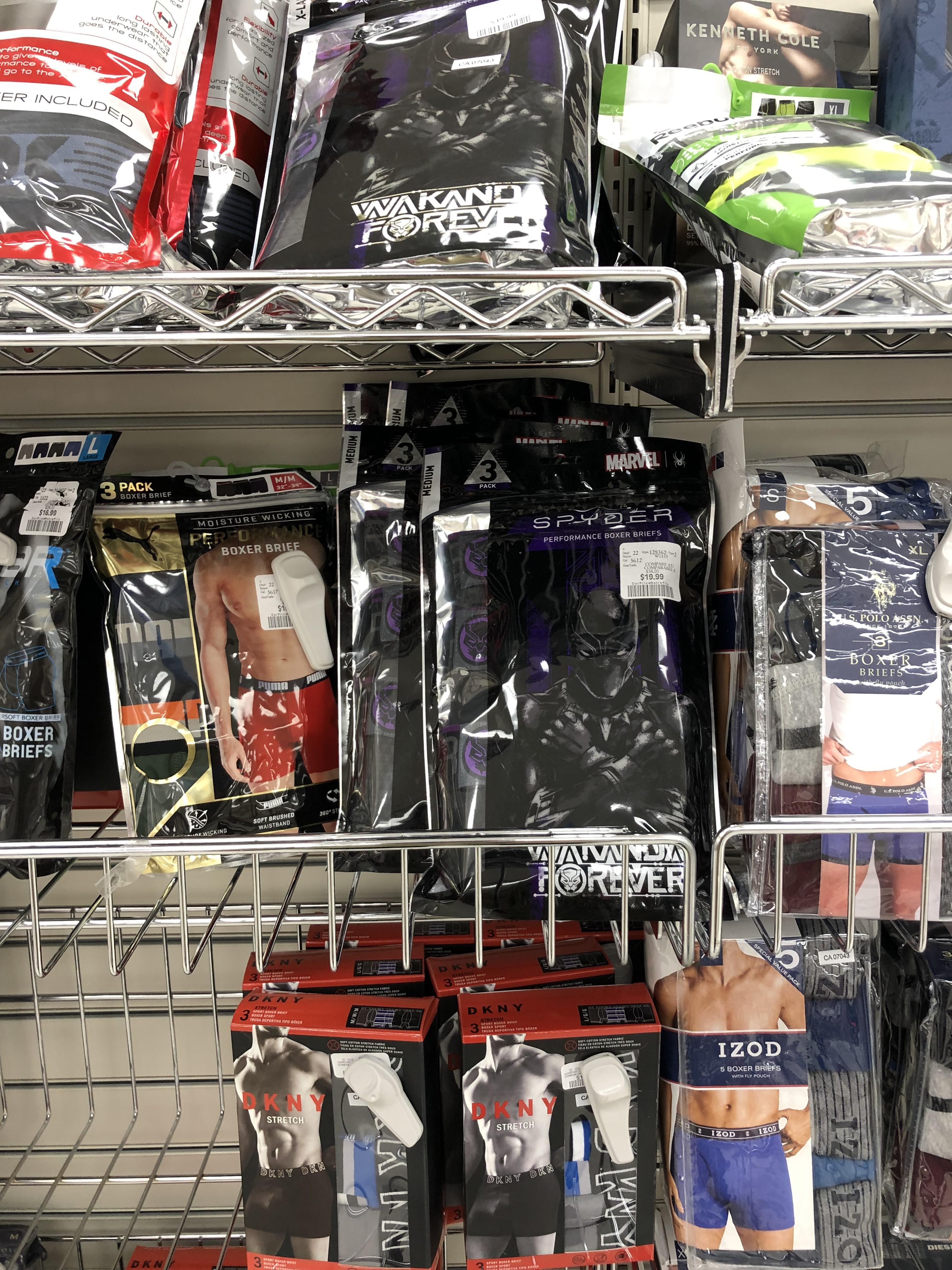 Went shopping at Marshalls and bought some Vibranium Underwear it ain’t