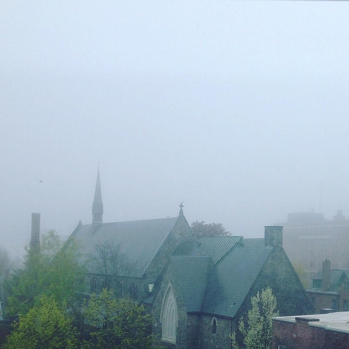 View from 5th floor apt in Portland, Maine r/FoggyPics