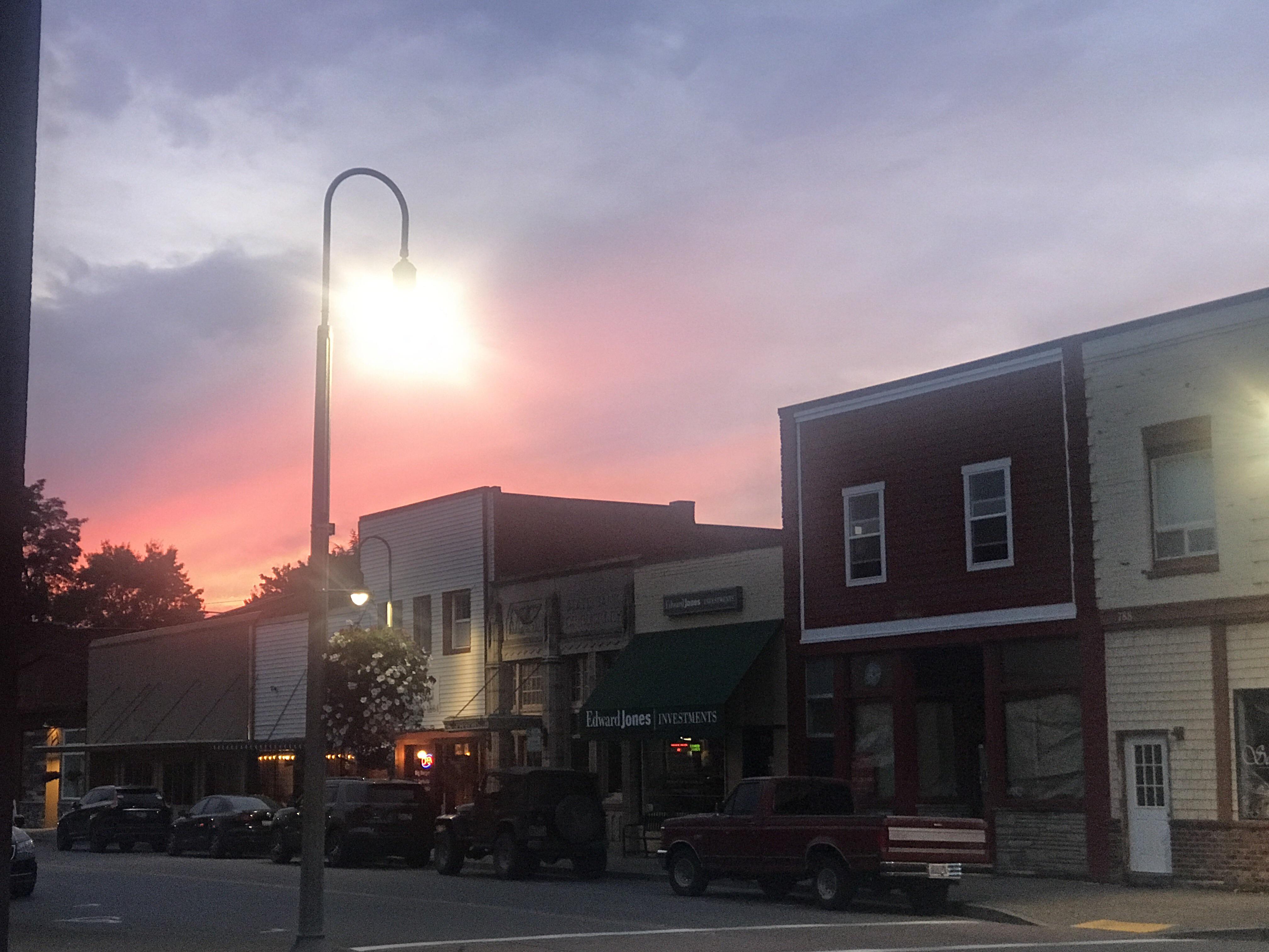 Sunset Downtown Buckley Washington pics