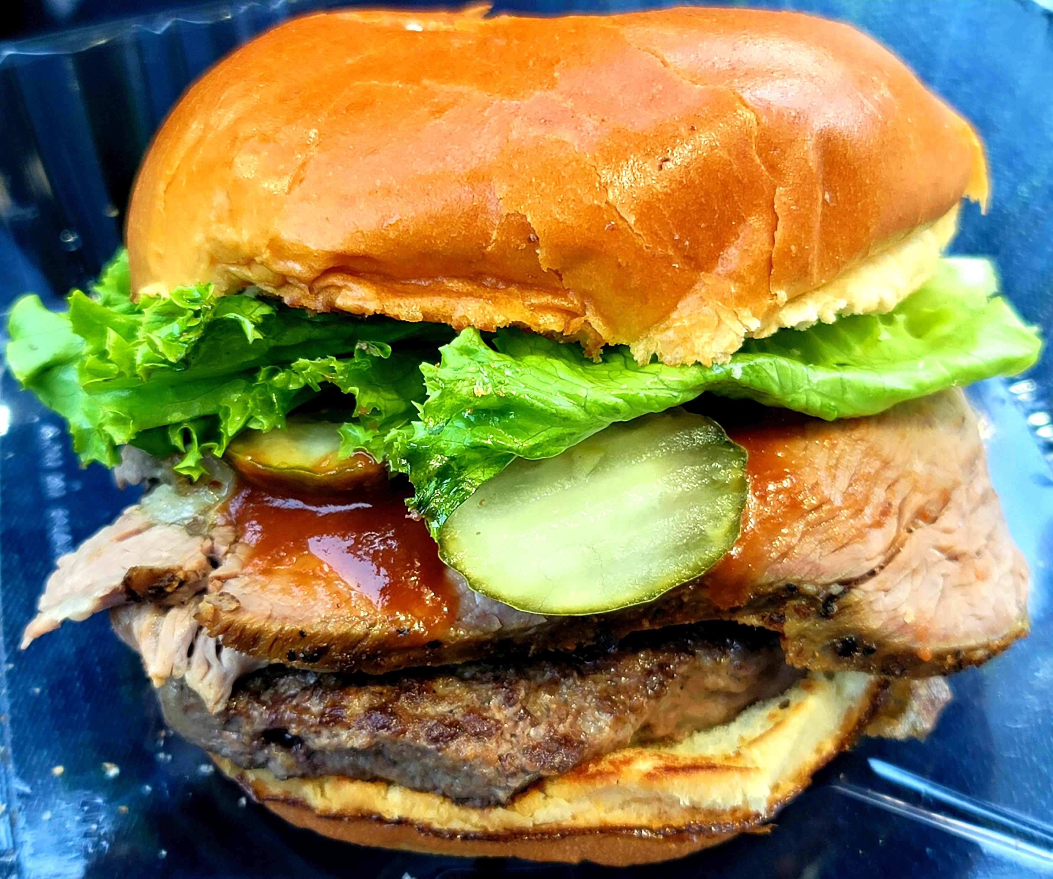 Tri tip burger from a little hole in the wall off highway 25 near