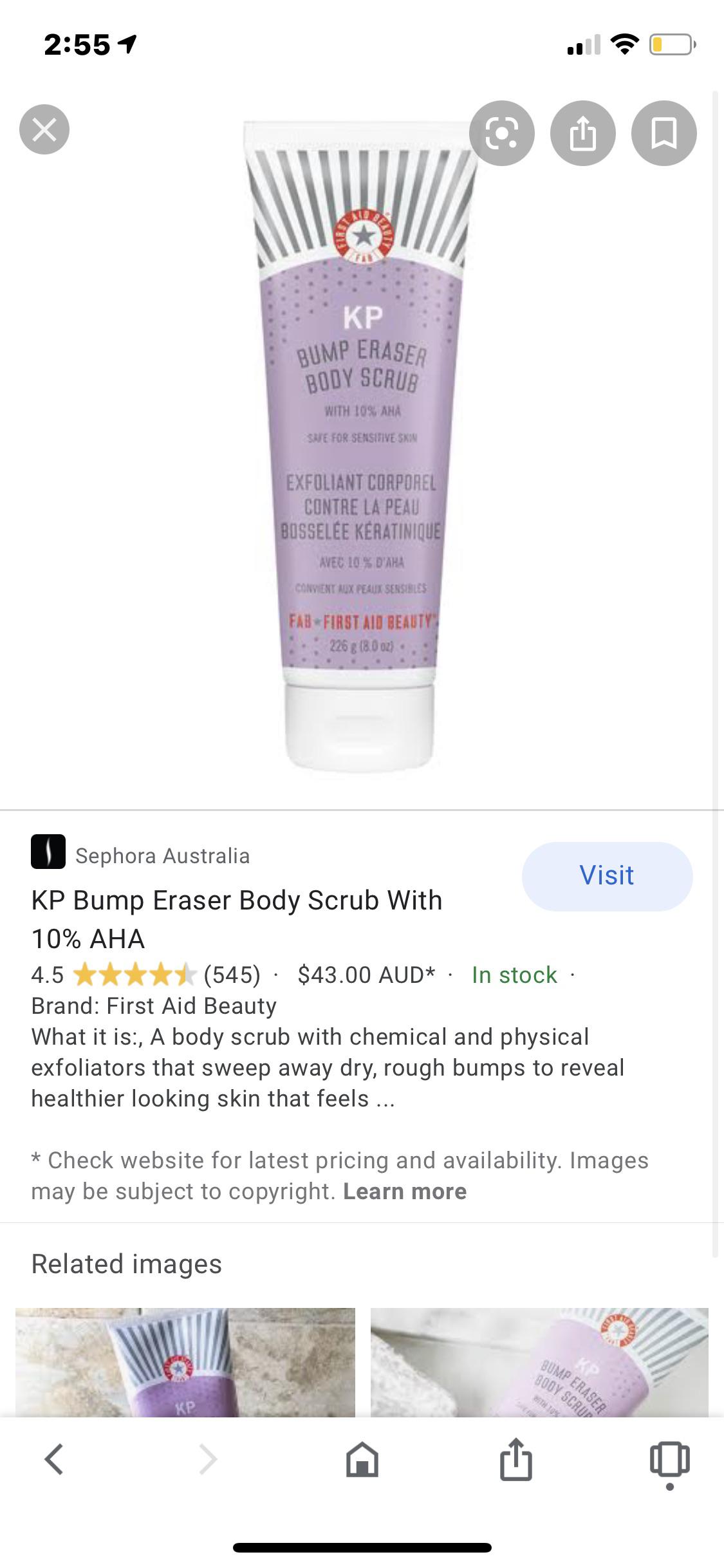 Does the First Aid KP Bump Easer Body scrub work for keratosis pilaris