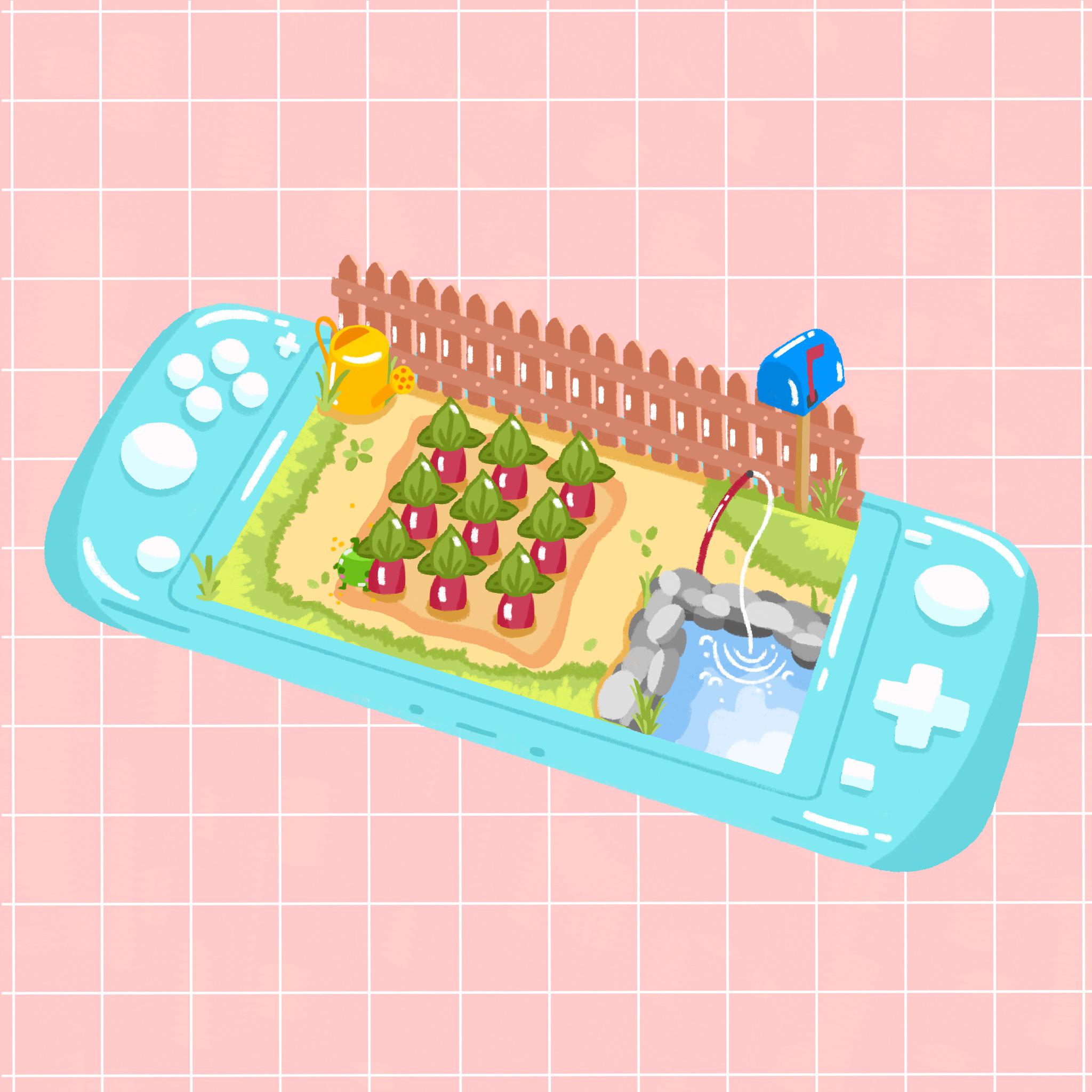 Stardew Valley on Switch Lite •*• Available on my Etsy as a sticker or print! r/StardewValley