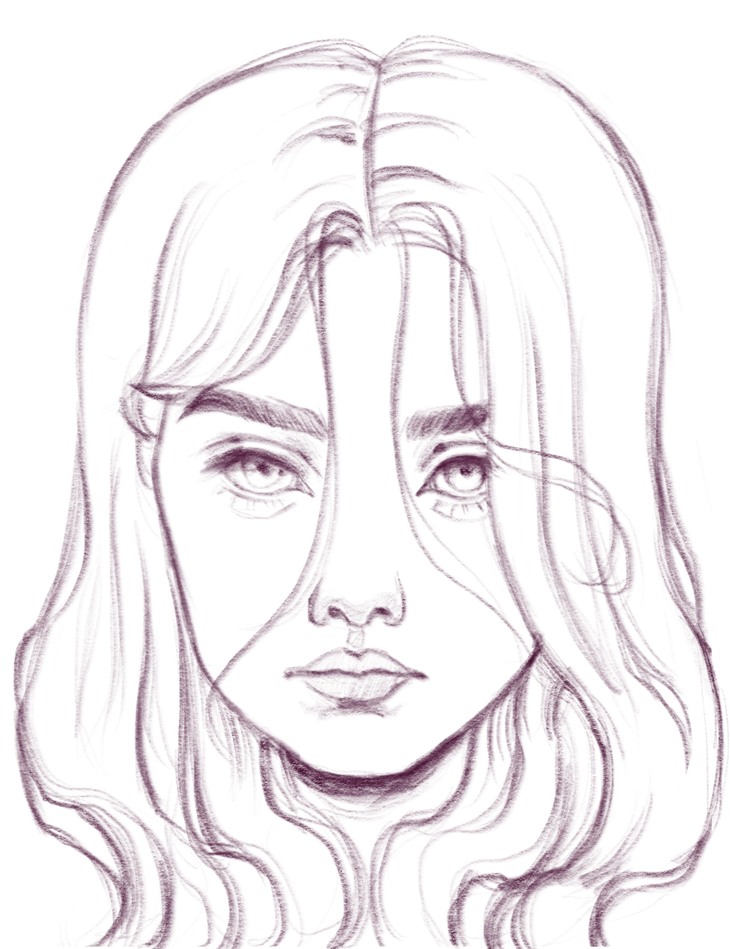 Drawing of a tired girl r/drawing