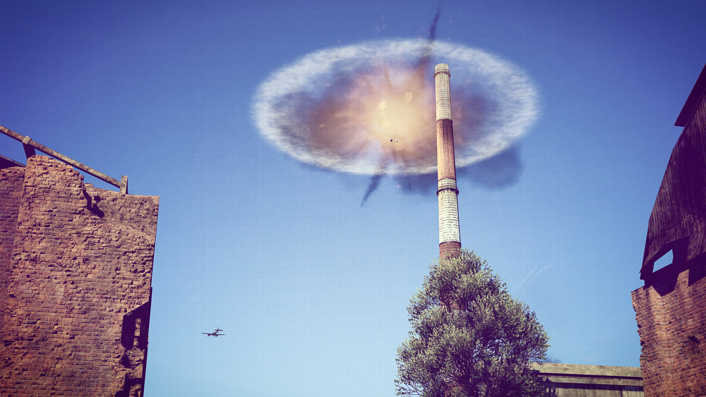 German testing of experimental fuelair bomb [1944] colourized r