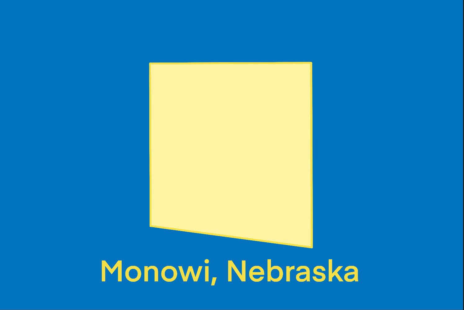 Flag I created for Monowi, Nebraska. The smallest town in the United