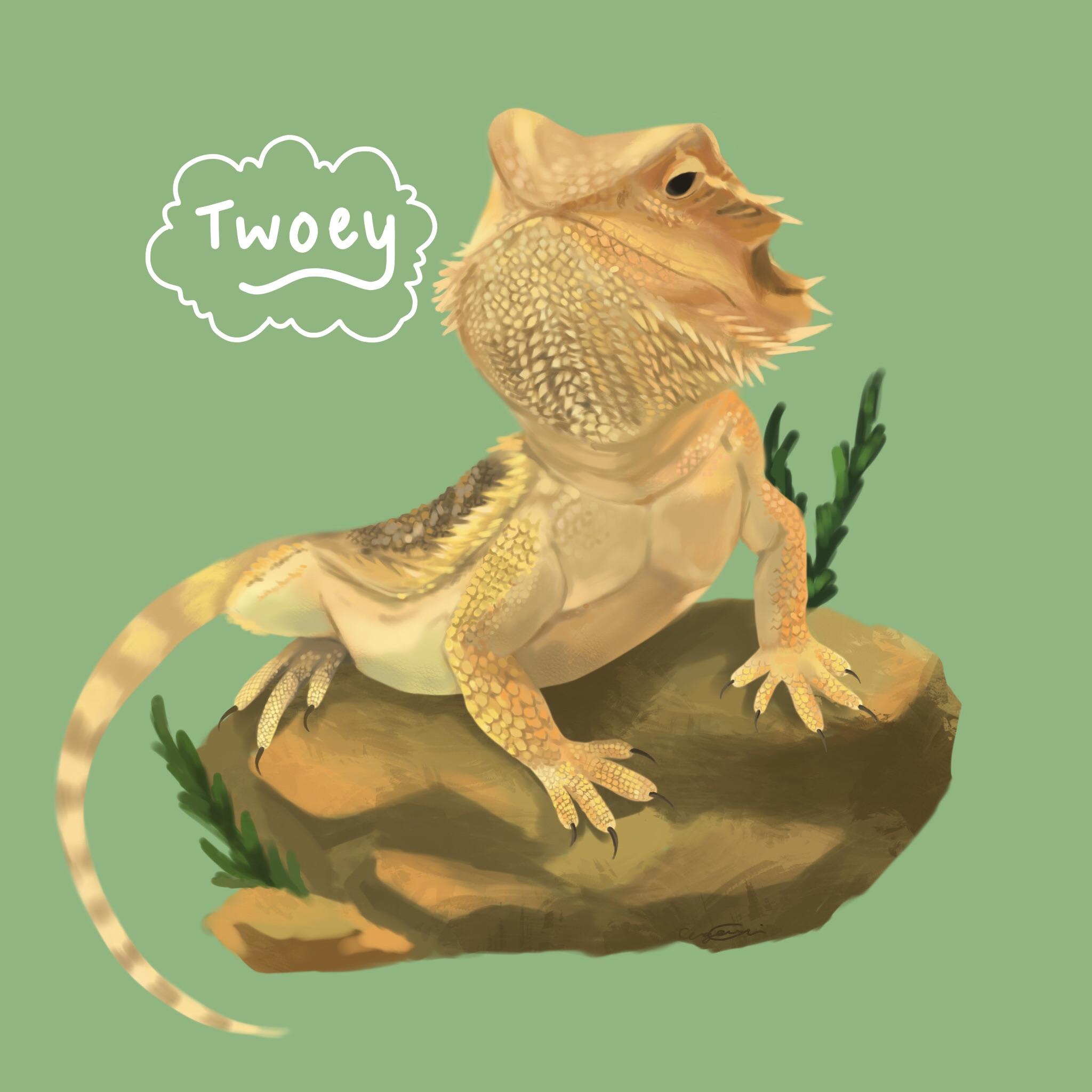 First ever attempt at painting a bearded dragon for a regular client