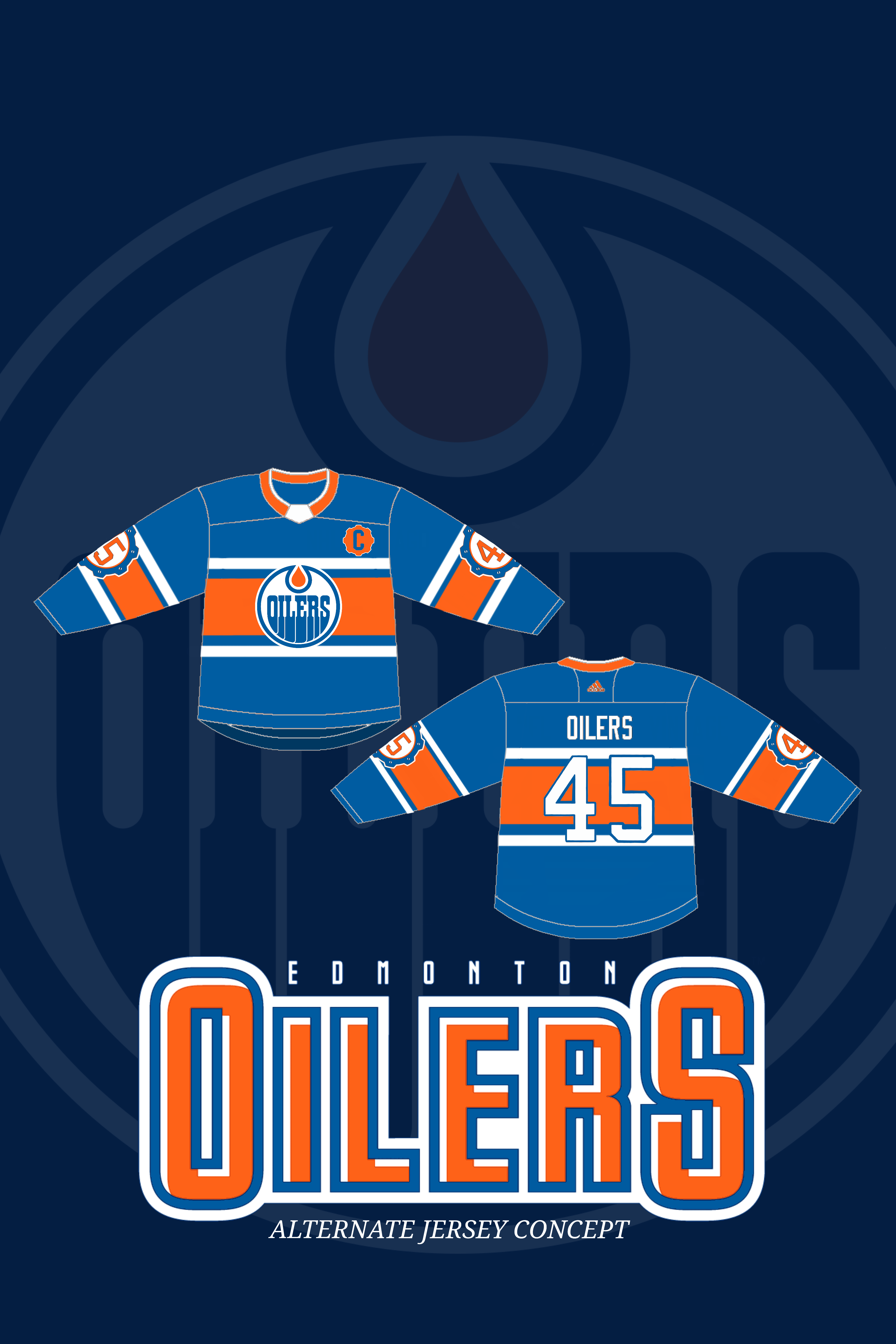 Edmonton Oilers Alternate Jersey Concept r/hockeydesign