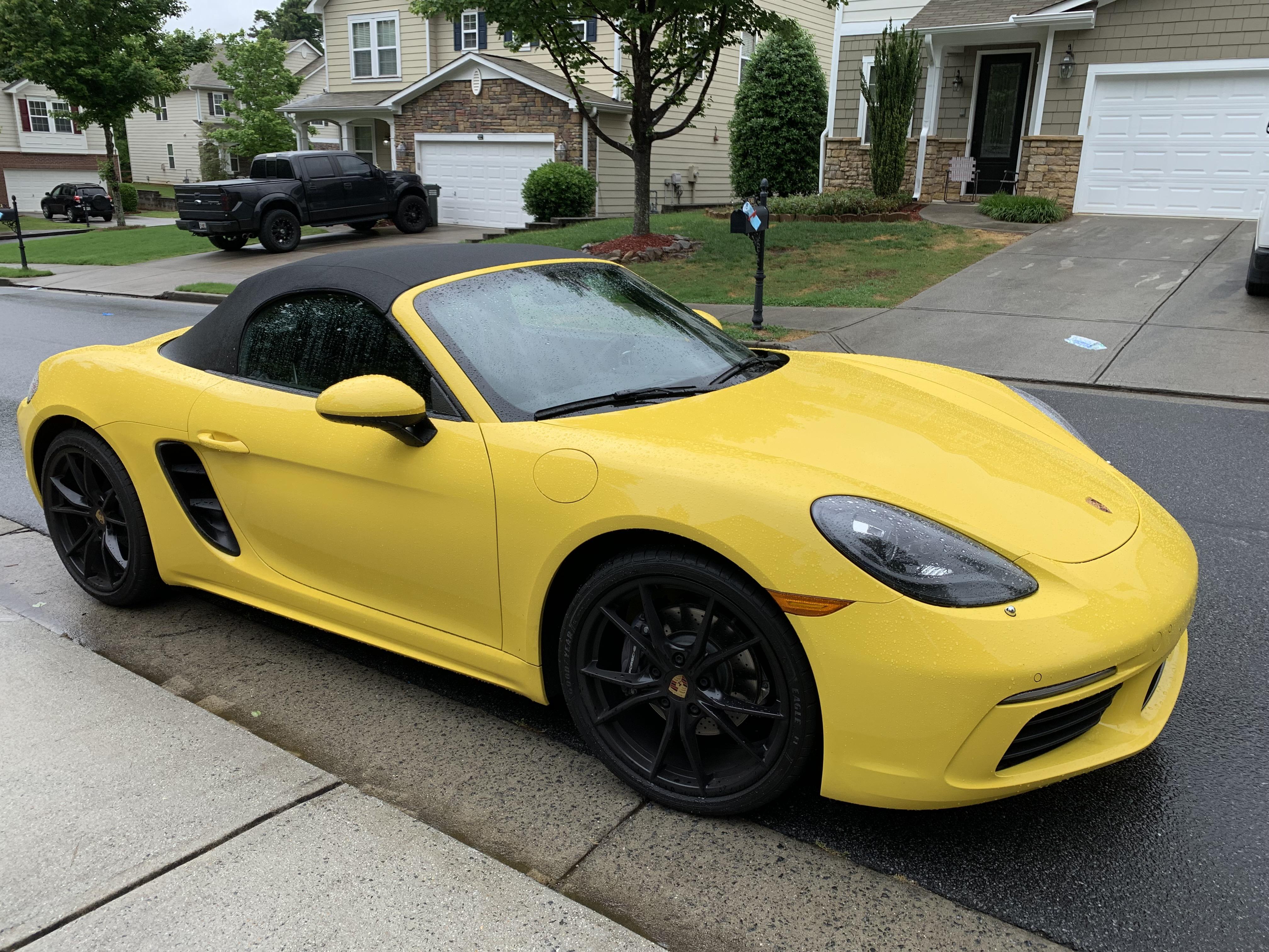 First Porsche! 718 Boxster in Racing Yellow r/Porsche