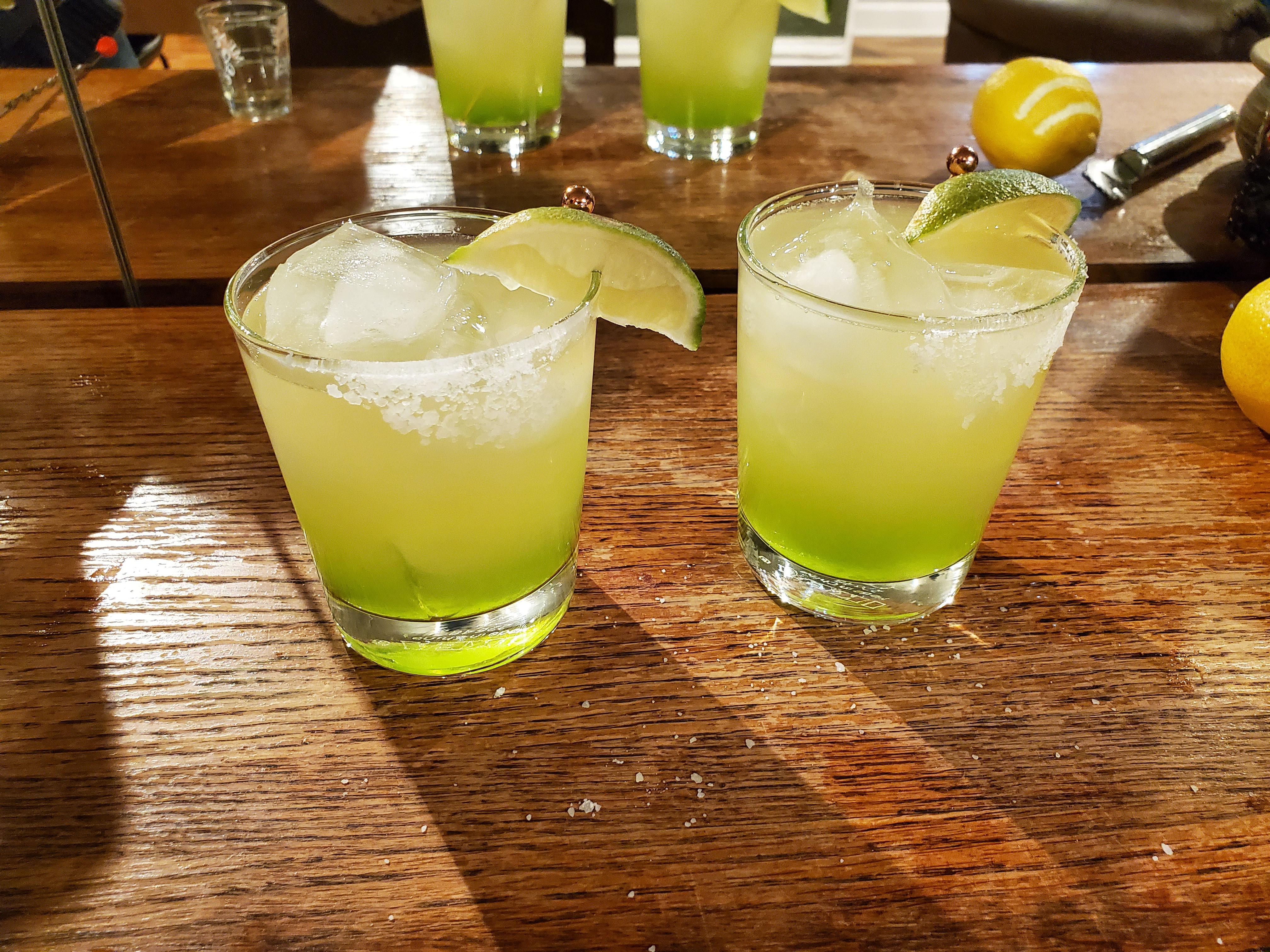 Riff on a margarita featuring mezcal and Midori! r/cocktails