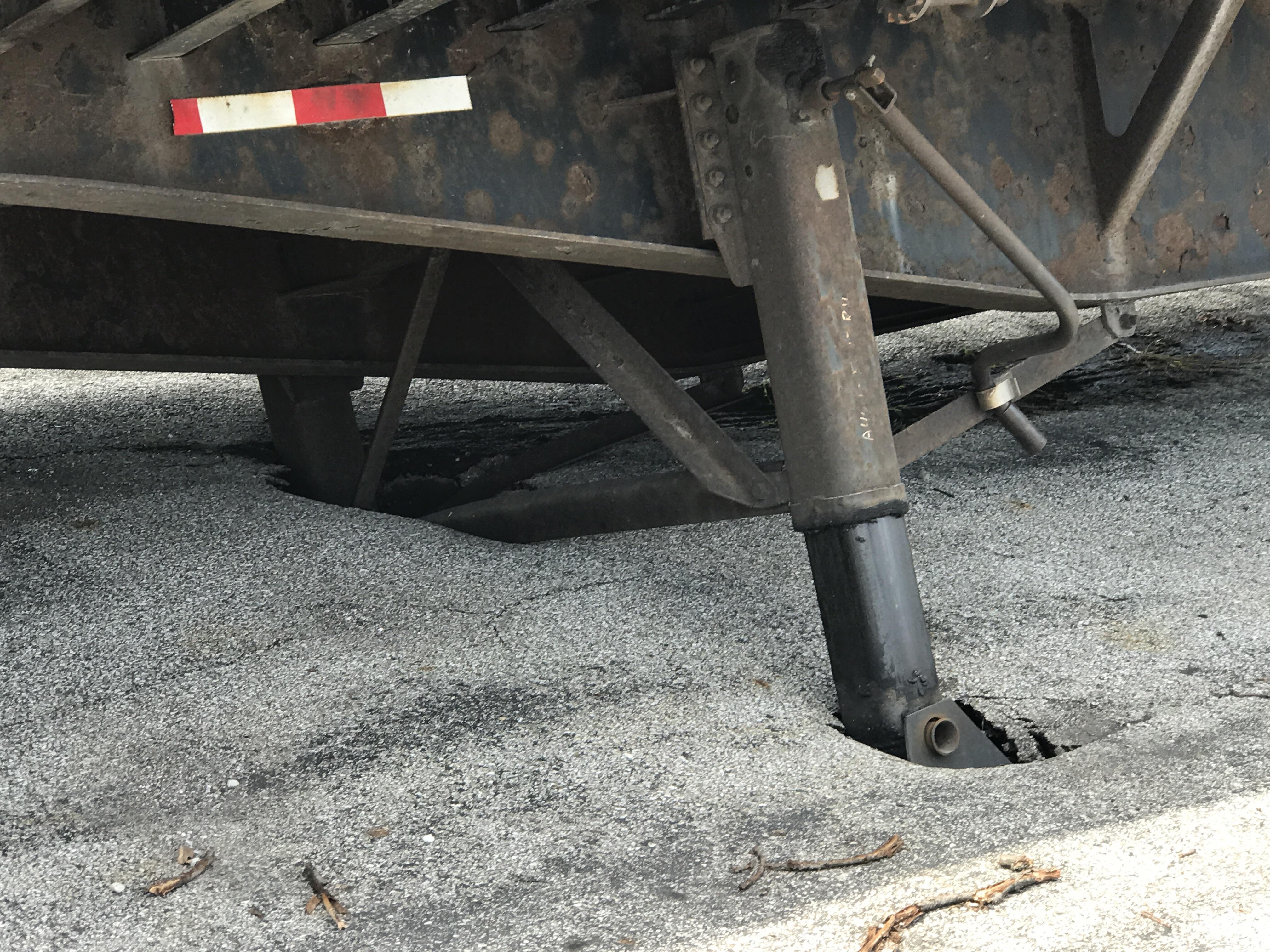 Here's what happens when you leave a trailer with 36,000lbs front