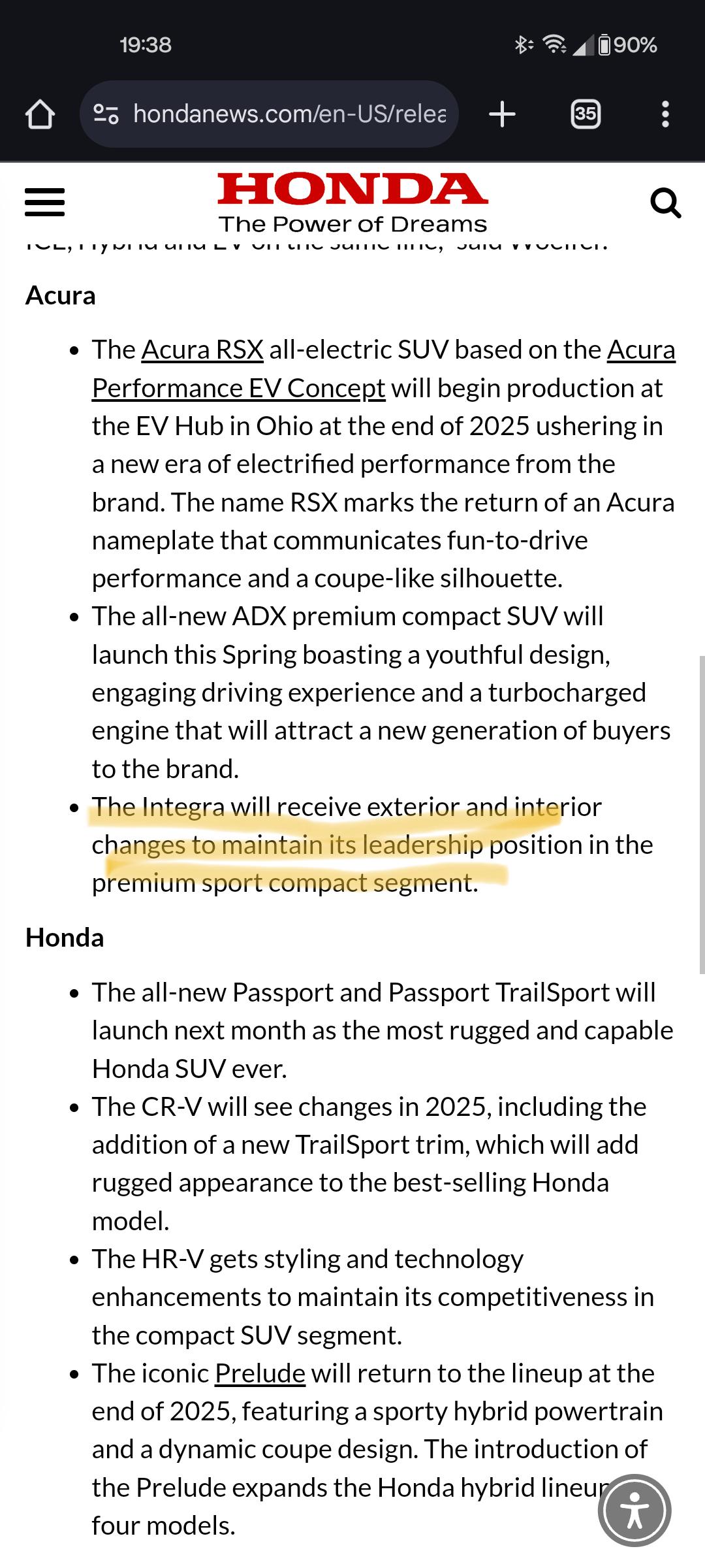 2026 Integra updates r/Acura 2026 Integra updates r/Acura