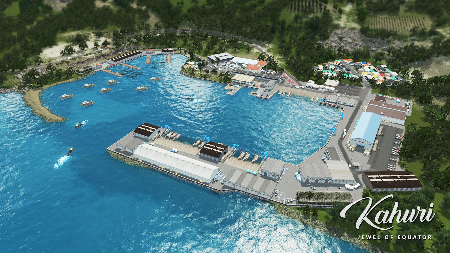 Fishing Industry Sunset Harbor DLC in realistic look r/CitiesSkylines