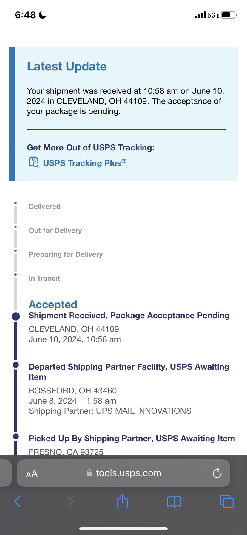 Package stuck at downtown USPS distribution center? r/Cleveland