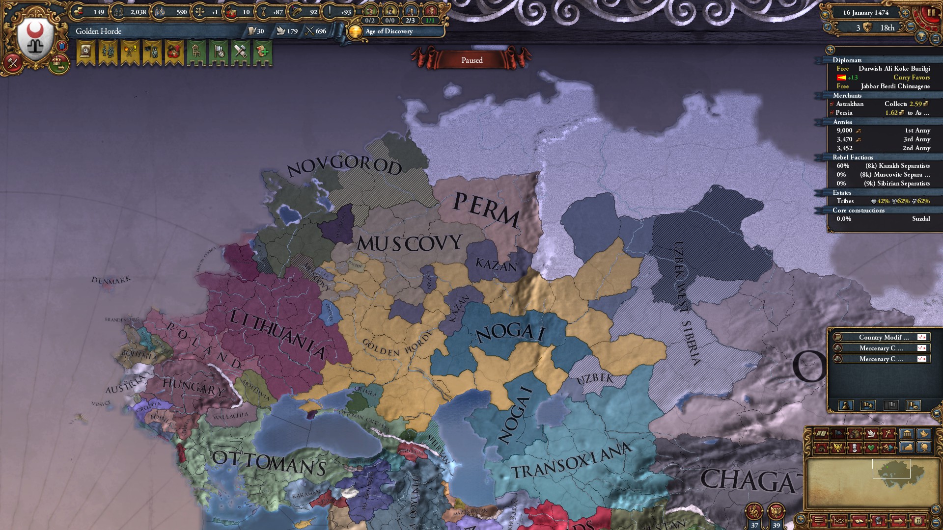 Gold Rush, Great Horde to Golden Horde by 1474 eu4