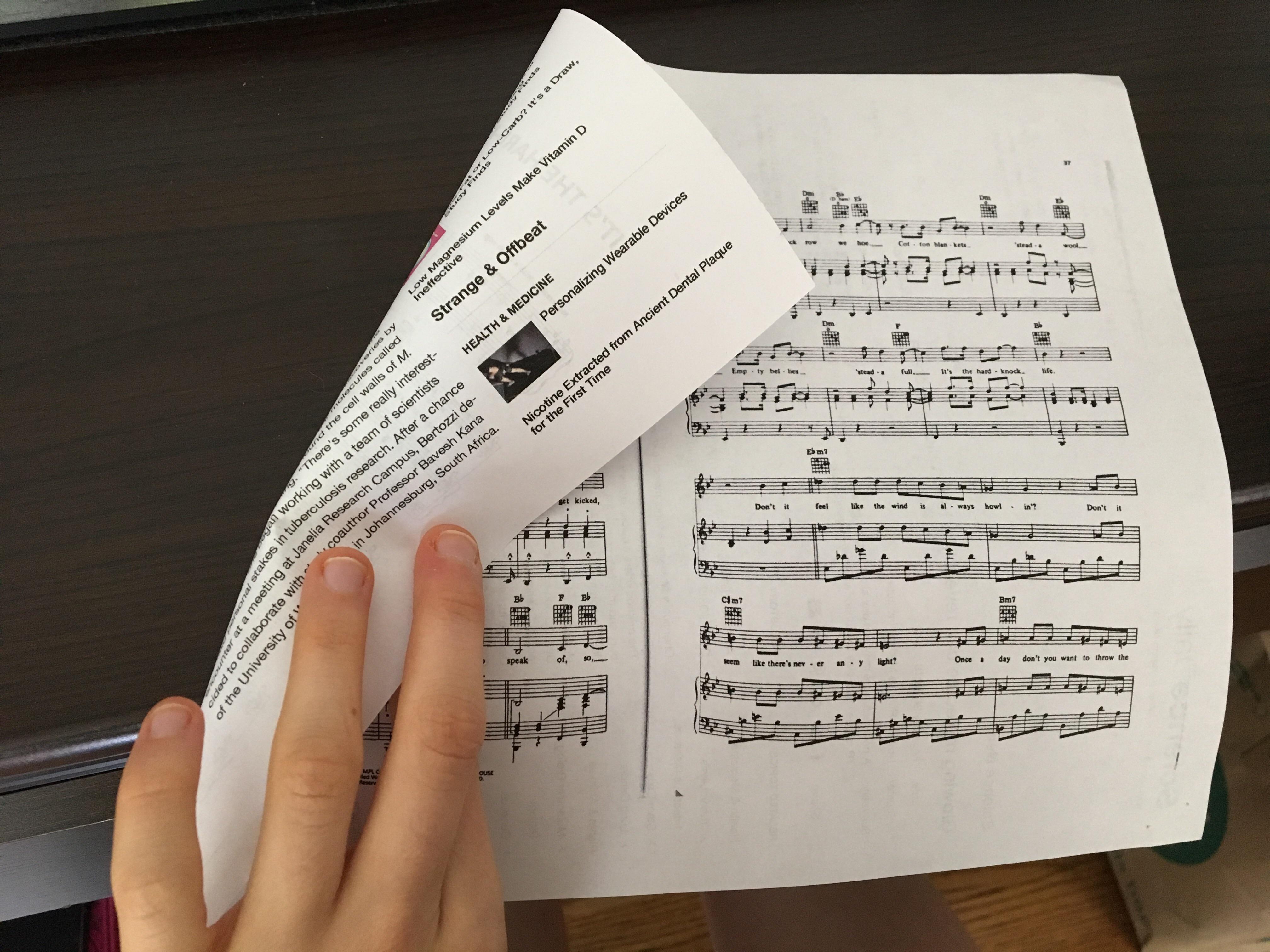 As an sometimes printing sheet music is unavoidable