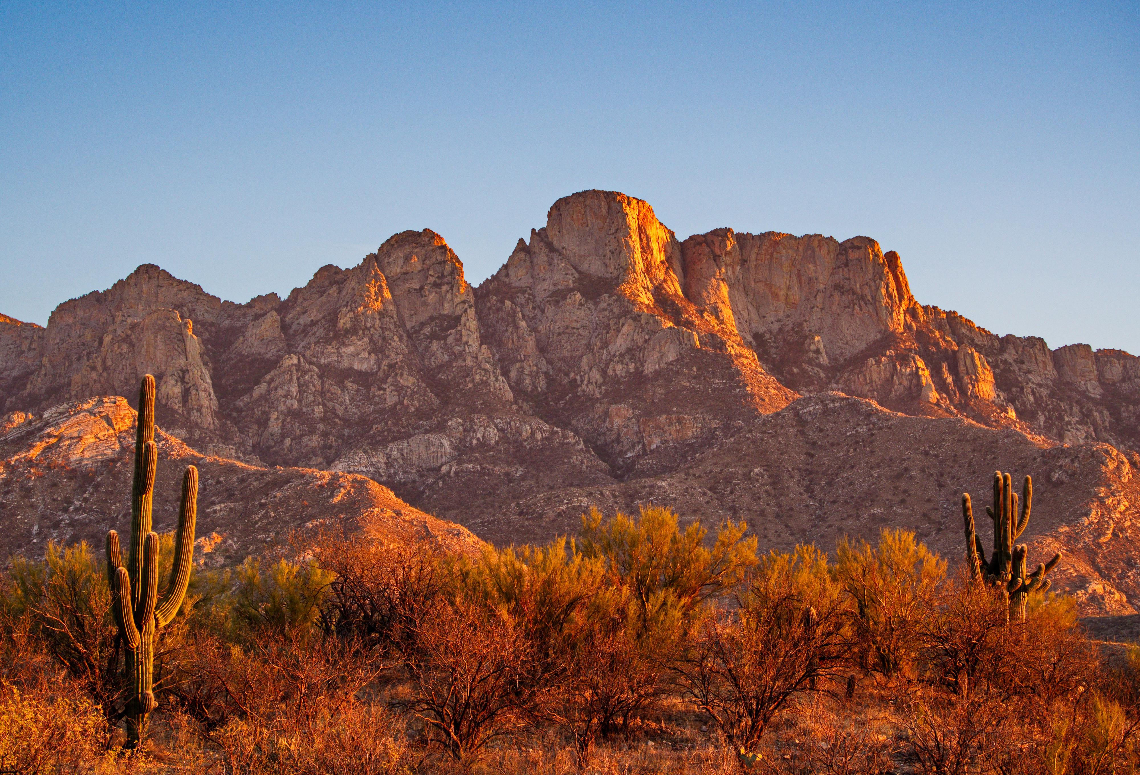 Sunset light on the Santa Catalina Mountains, Arizona [OC][4000x2721