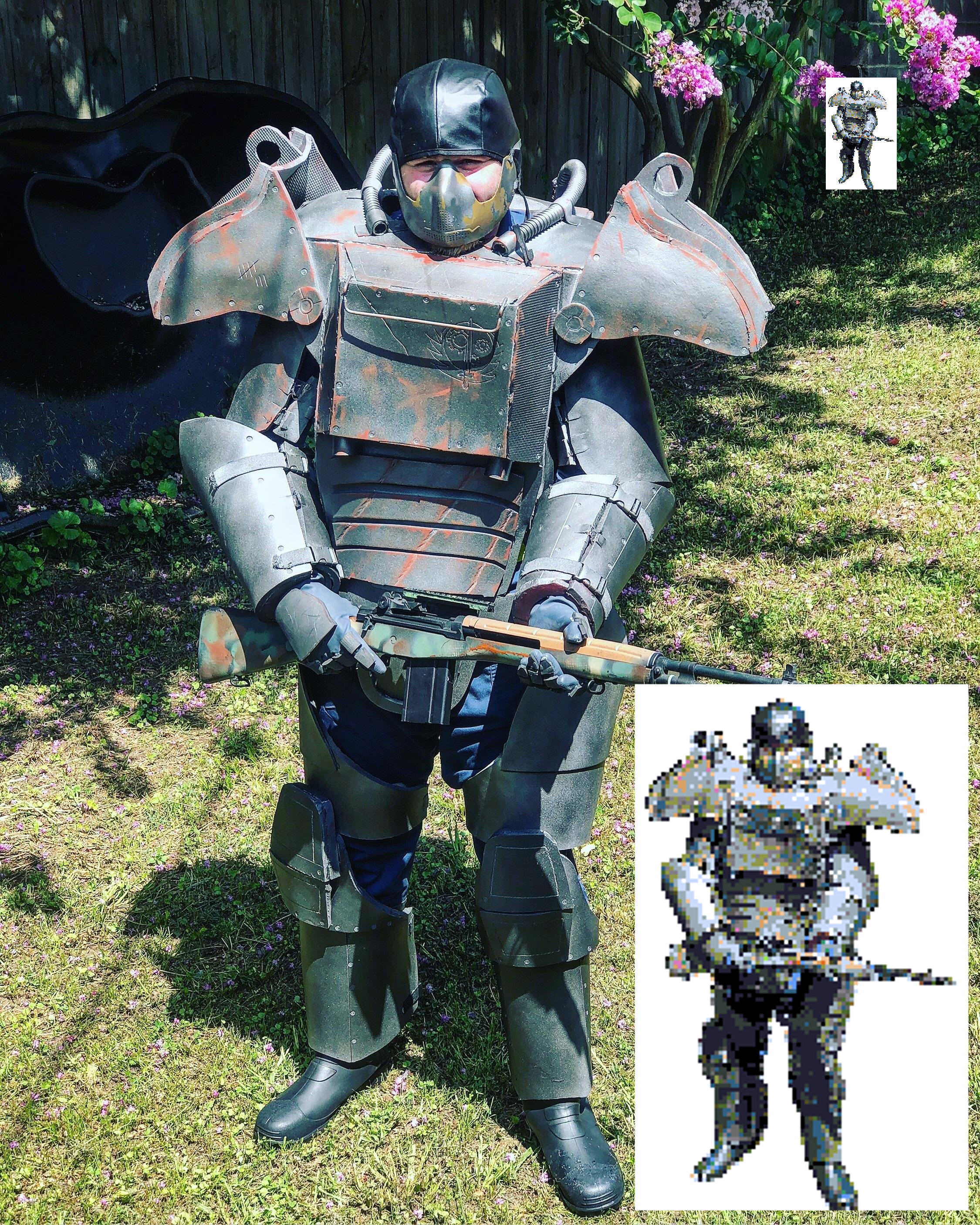 u/Worldwarallen trying out t45 power armor (actual size and scaled up) RealLifeSprites