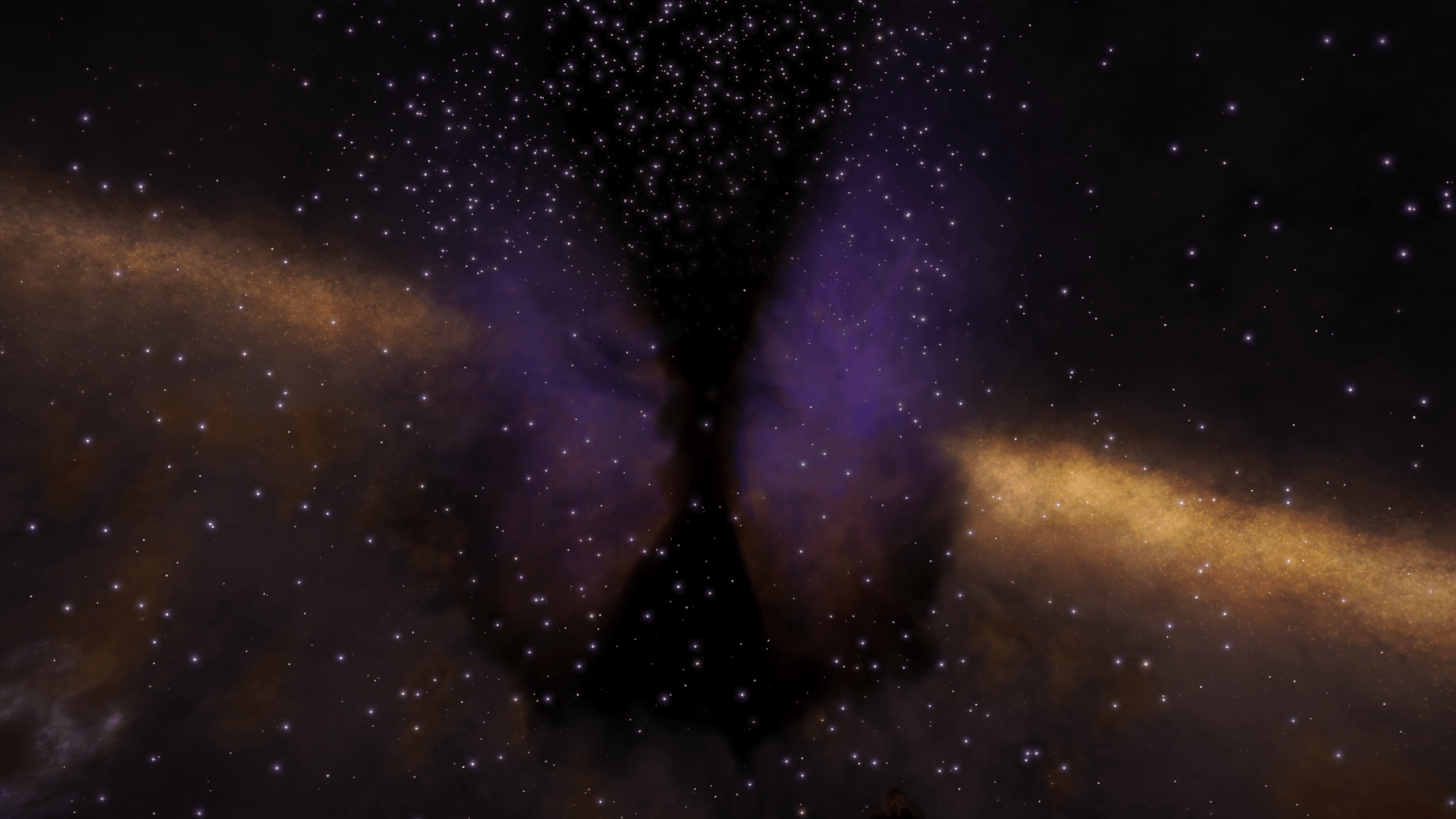 Purple Butterfly Nebula I found on the way to Waypoint 11 EliteDangerous