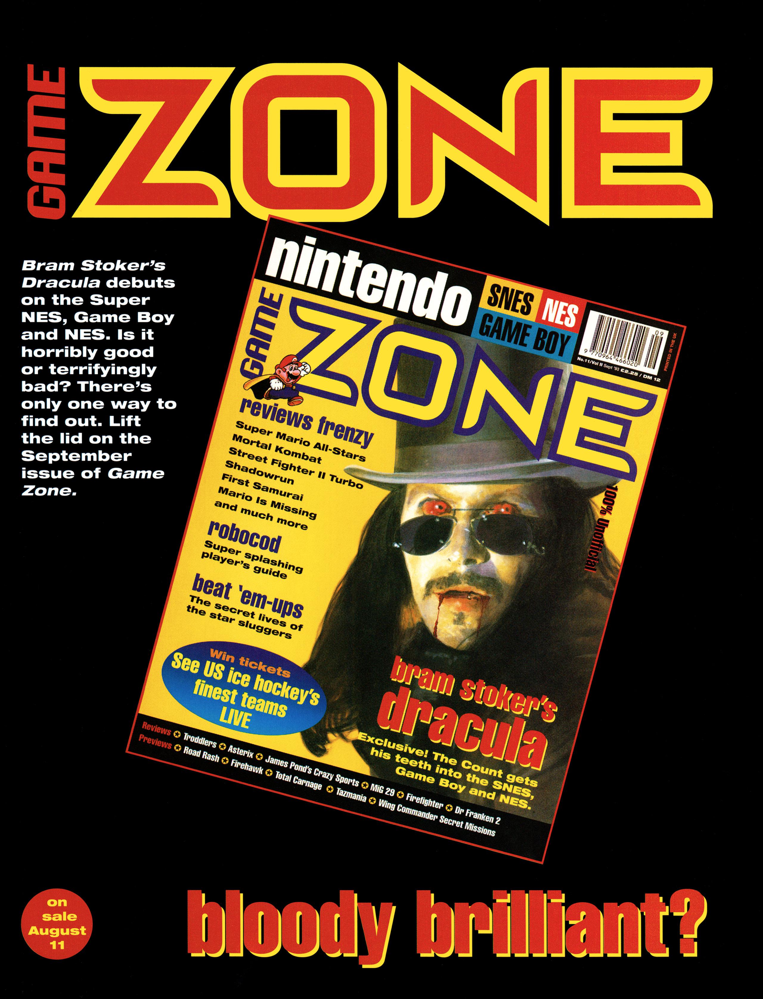 Game Zone Magazine advert from Super Play Issue 12 October 1993 r