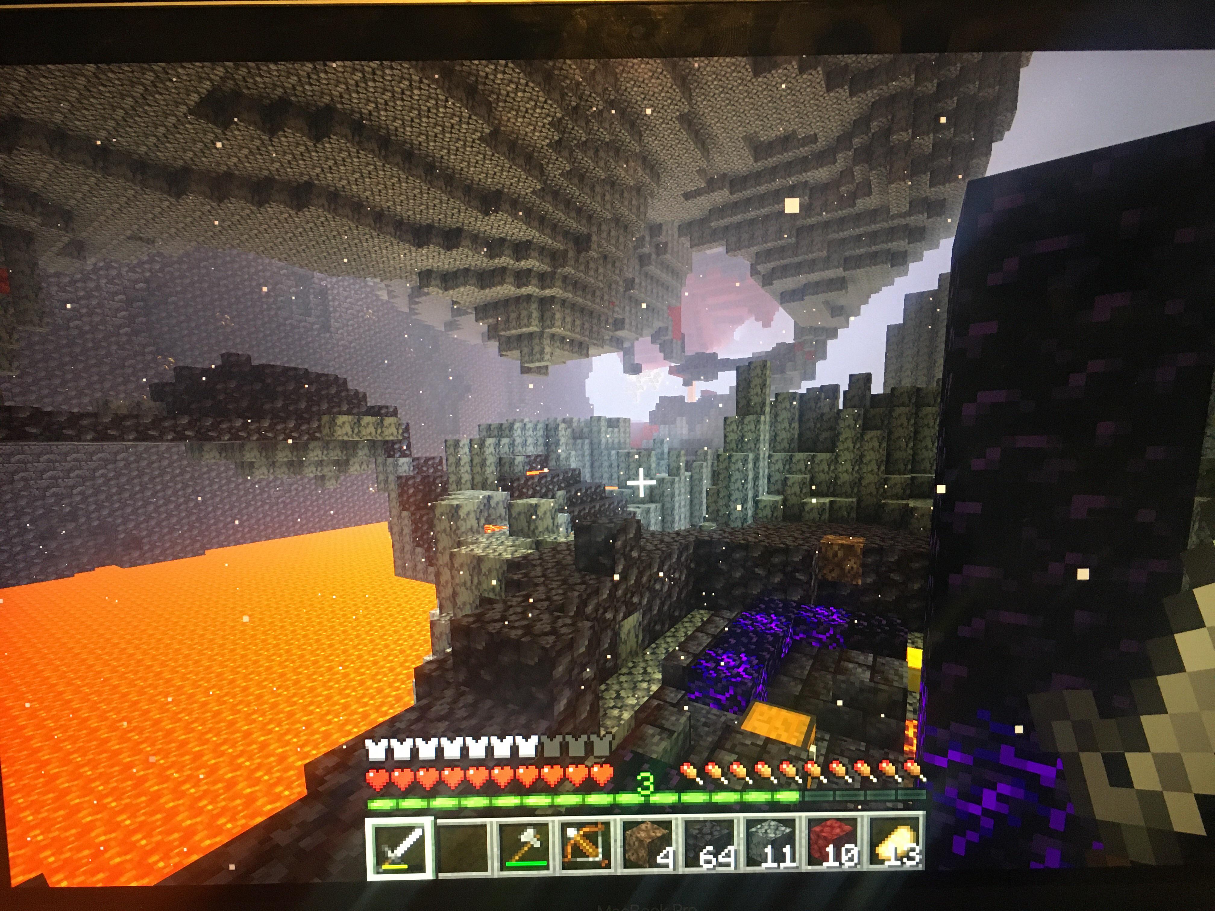 WOHOO!! I found a Bastion, Ruined Portal, and Nether Fortress right