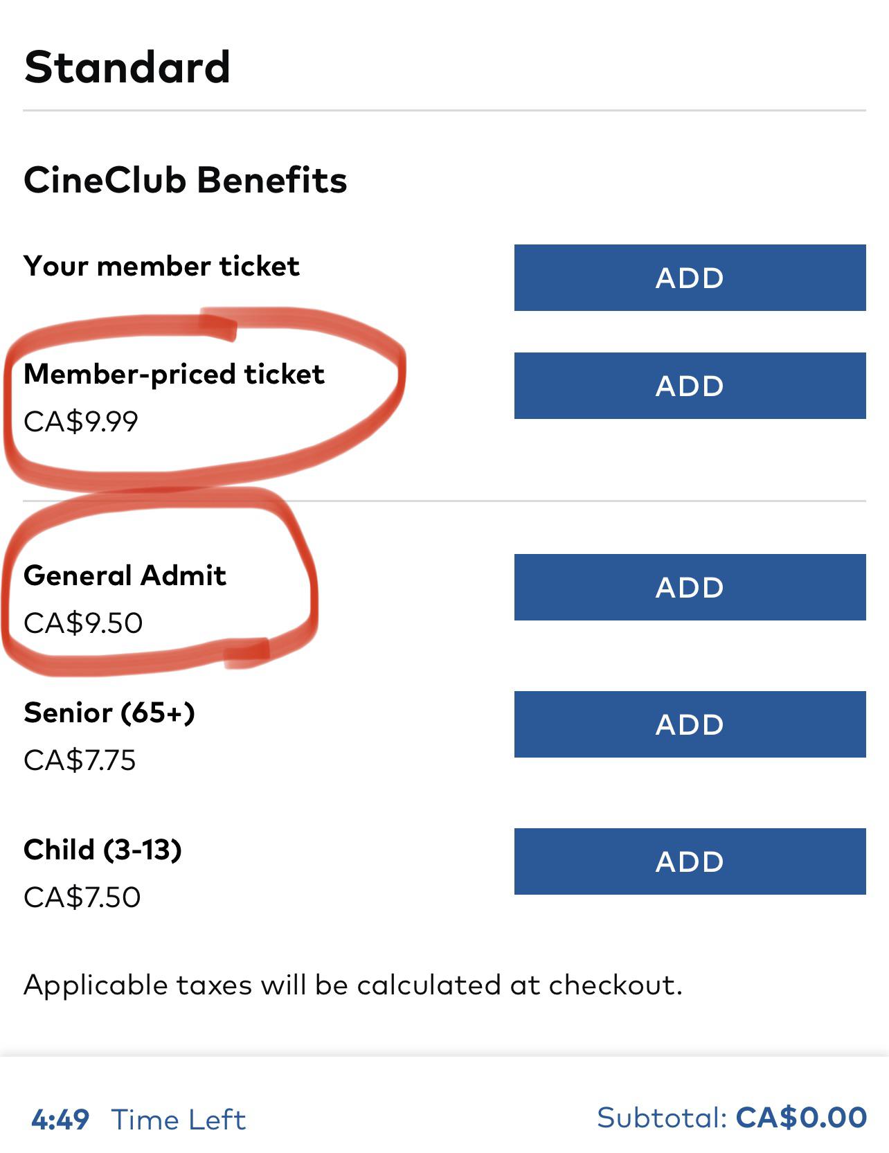 Is this right? Regular General Admission being cheaper than a Member