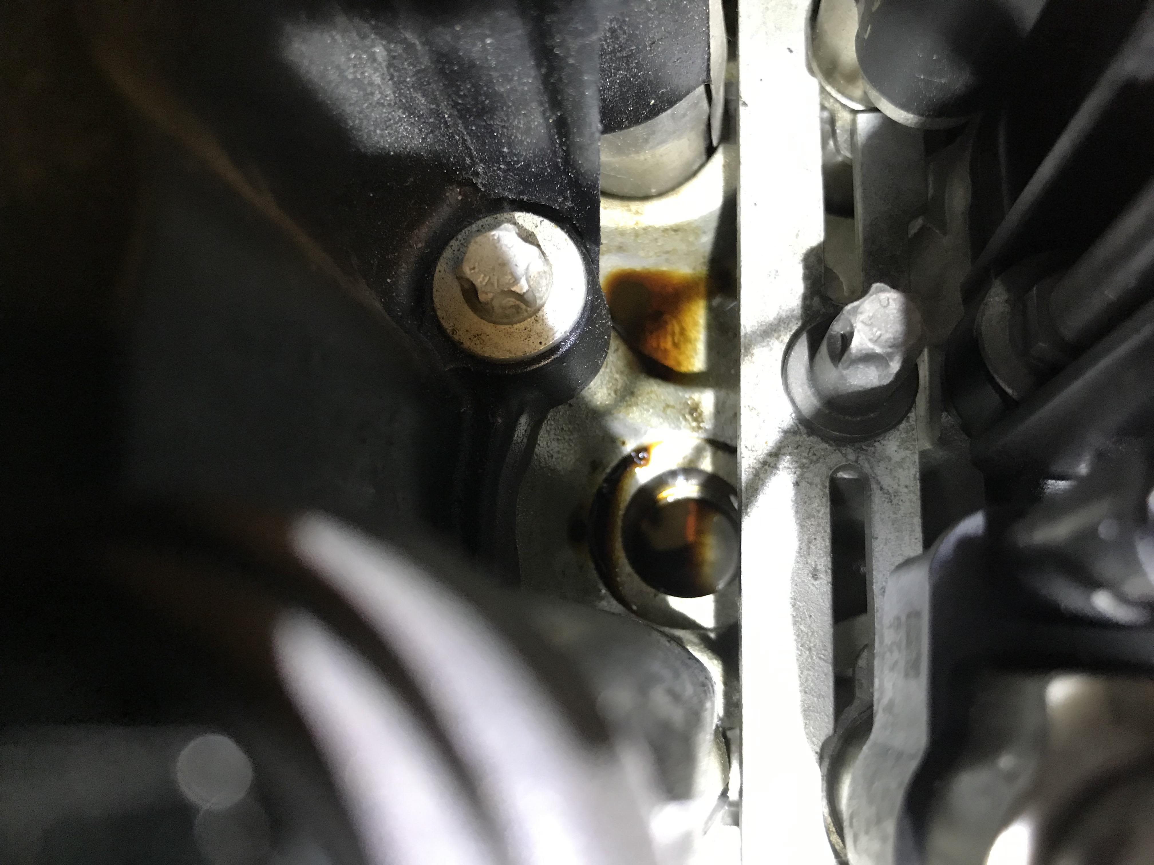 Getting a smell of burning oil in the cabin. Took the top plastics off