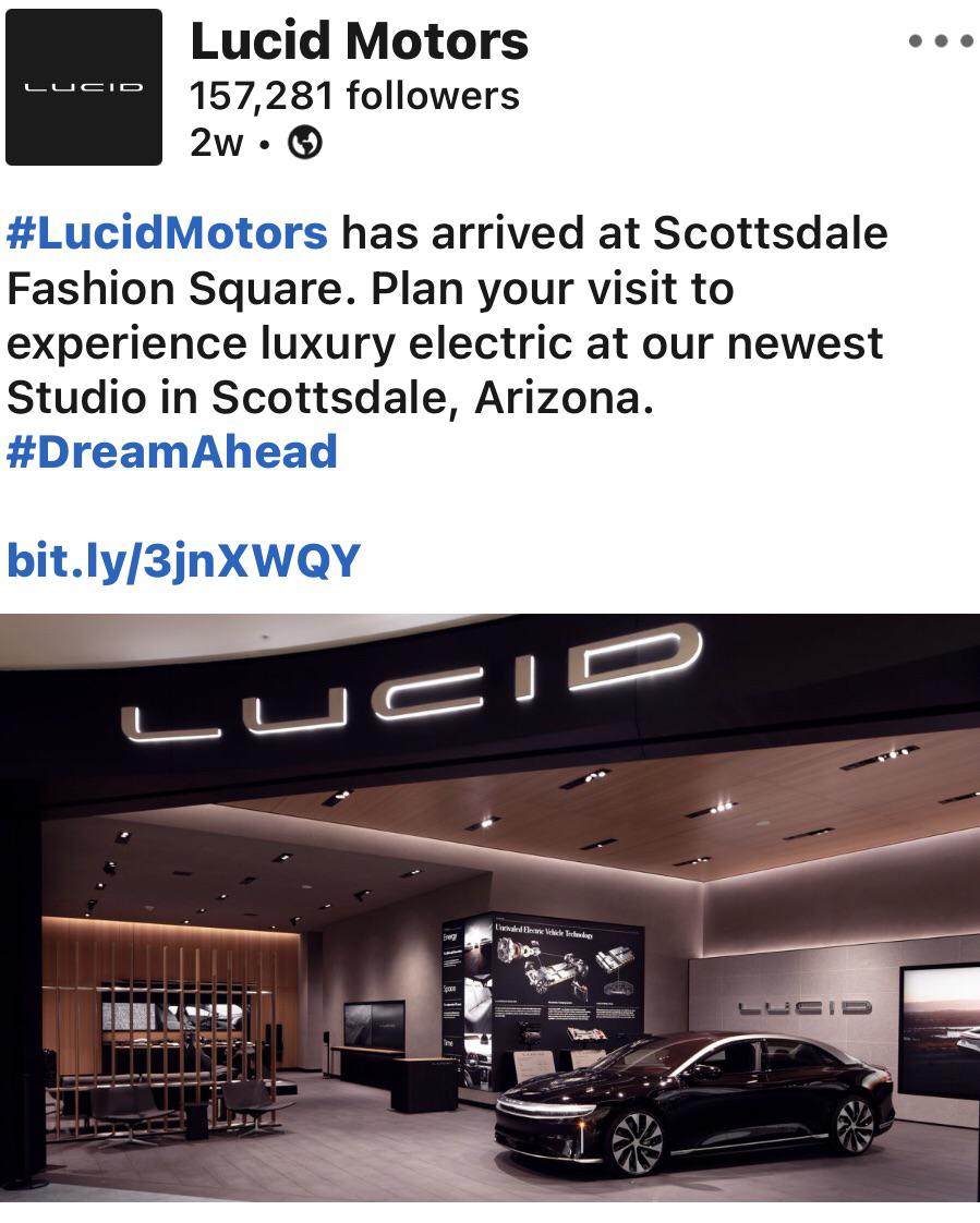 Lucid Motors Had Arrived Scottsdale Fashion Square r/LucidMotorsInvestors