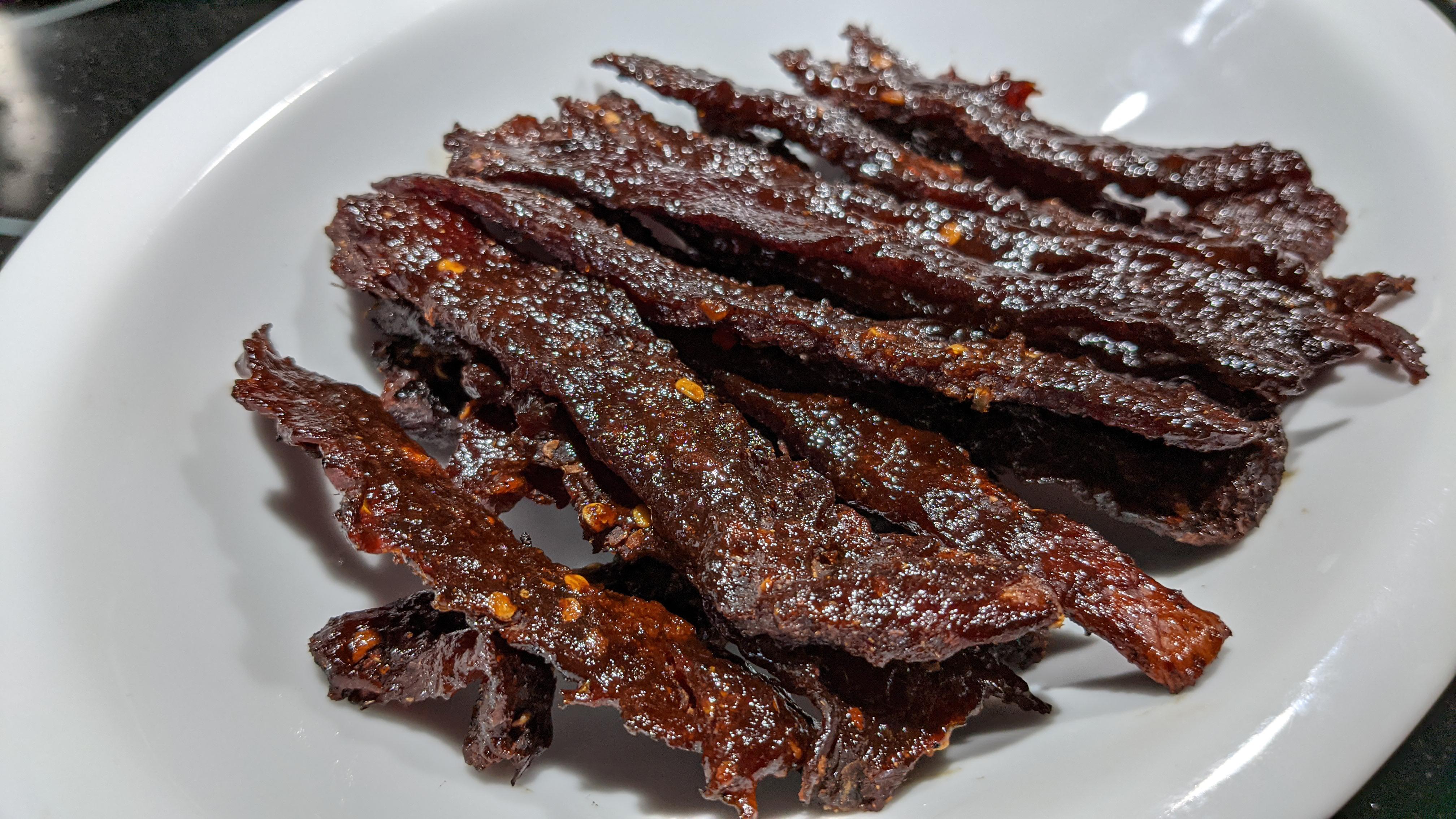 Beef jerky ! Smoked for 6 hours with Maple wood r/smoking