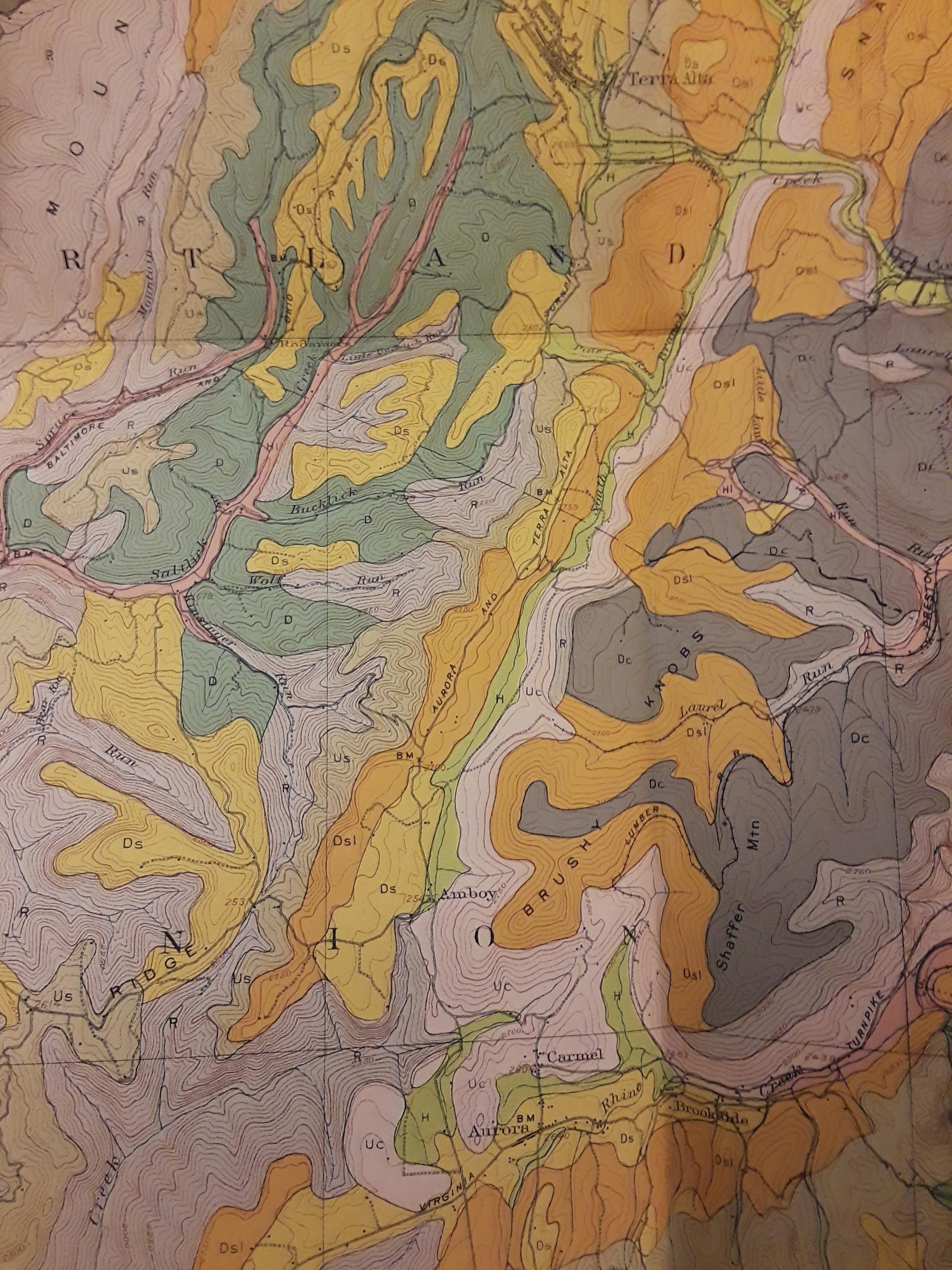 Preston County, West Virginia soil type map (detail, 1921) r/MapPorn
