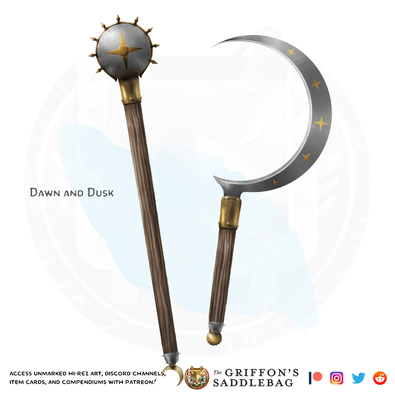 {The Griffon's Saddlebag} Dawn and Dusk Weapon (mace or sickle) r