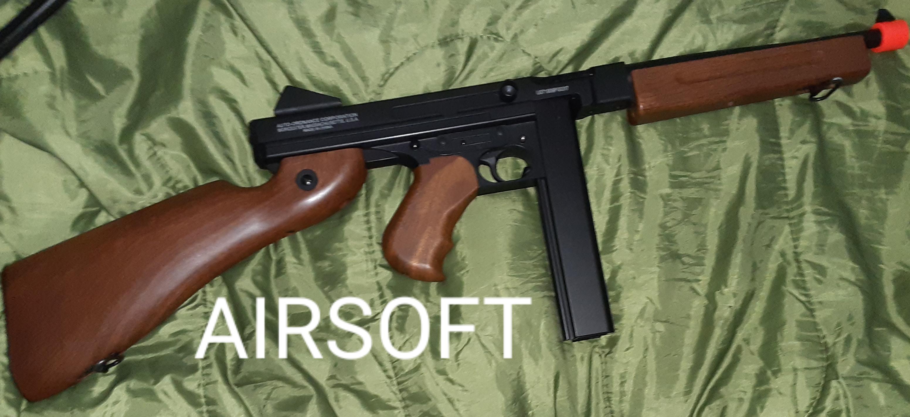 AIRSOFT M1A1 Thompson. By King arms. (My first airsoft gun, Completely