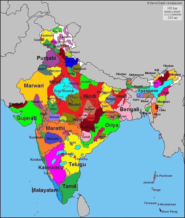 Ethnic Map Of India Ethnic And Language Map Of India : R/Mapporn